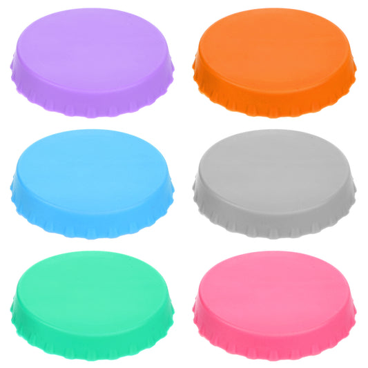 Xinjoduz 6 PCS Soda Can Lids, 2.48 Inch Silicone Can Cover Spill-Proof Colorful Soda Can Covers Lids BPA-Free Reusable Can Toppers for Soda Yogurt Jars Regular Mason Jars Canned Pet Foods(6 Color)
