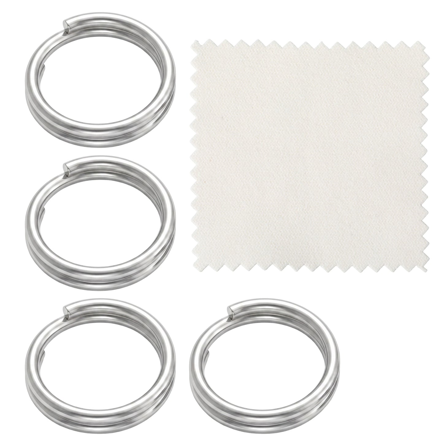 RAHHLIZS 4pcs Sterling Silver Jump Rings, 925 Jump Rings for Jewelry