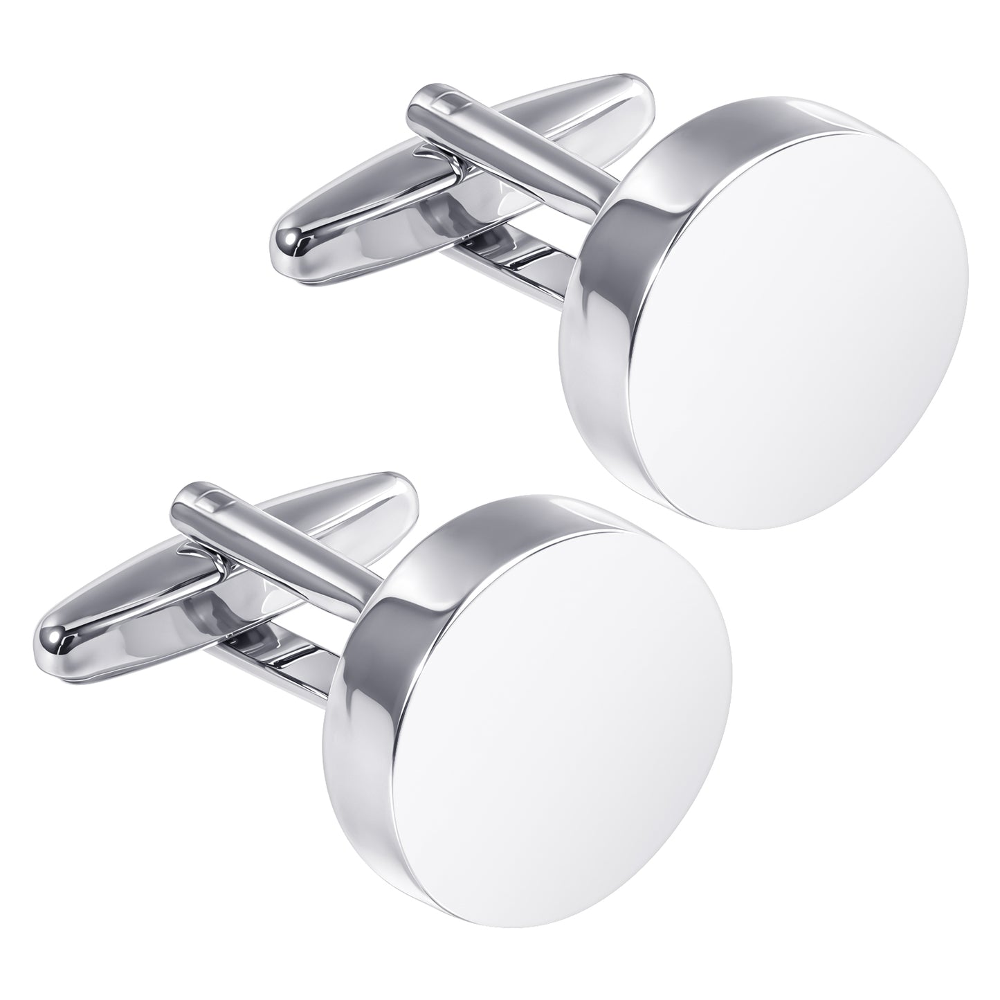 Ouligay Mens Cufflinks Cufflinks For Men Cuff Links Groom Classic Mens CuffLinks Wedding Cuff Links for Father Husband Boyfriend Silver