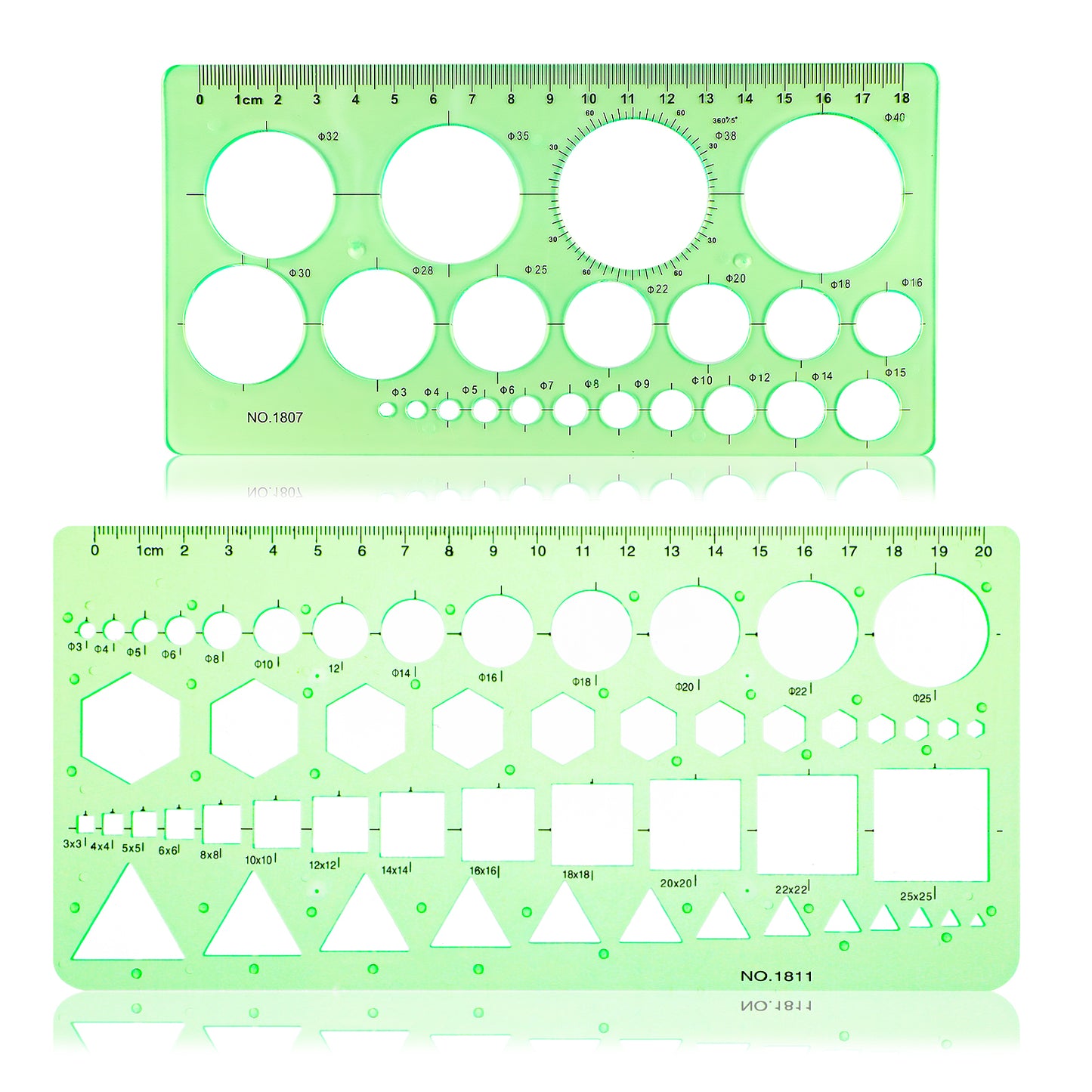 Ymapinc Circle Template for Drawing Drafting Geometric Stencils for Painting Circle/Geometric Drawing Templates Plastic Transparent Geometry Drawing Tool for School Office Supplies