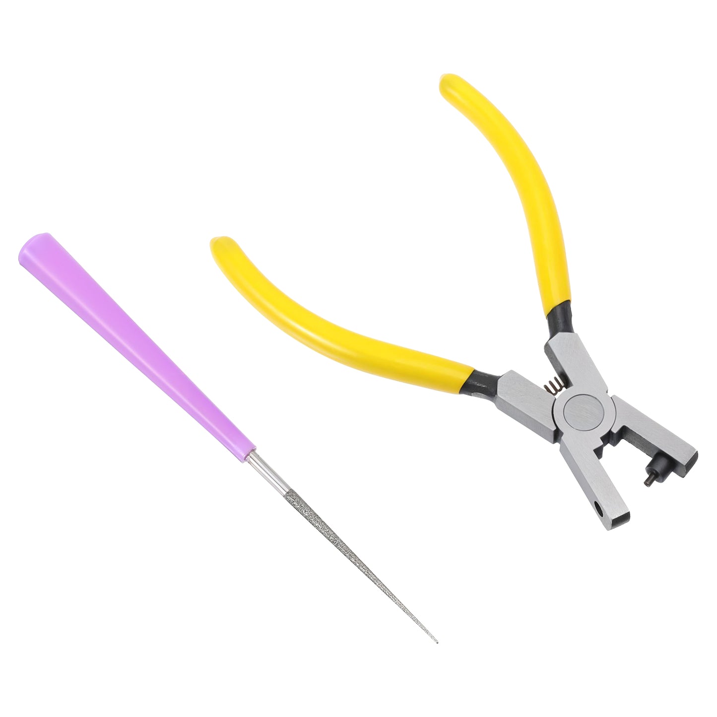 2PCS Leather Hole Punch Tool 2mm Watch Band Punches Plier, Hand Held Belt & Shoe Strap Puncher Tool, Handheld Wrist Belts Leather Hole Maker for DIY Craft & Fabric