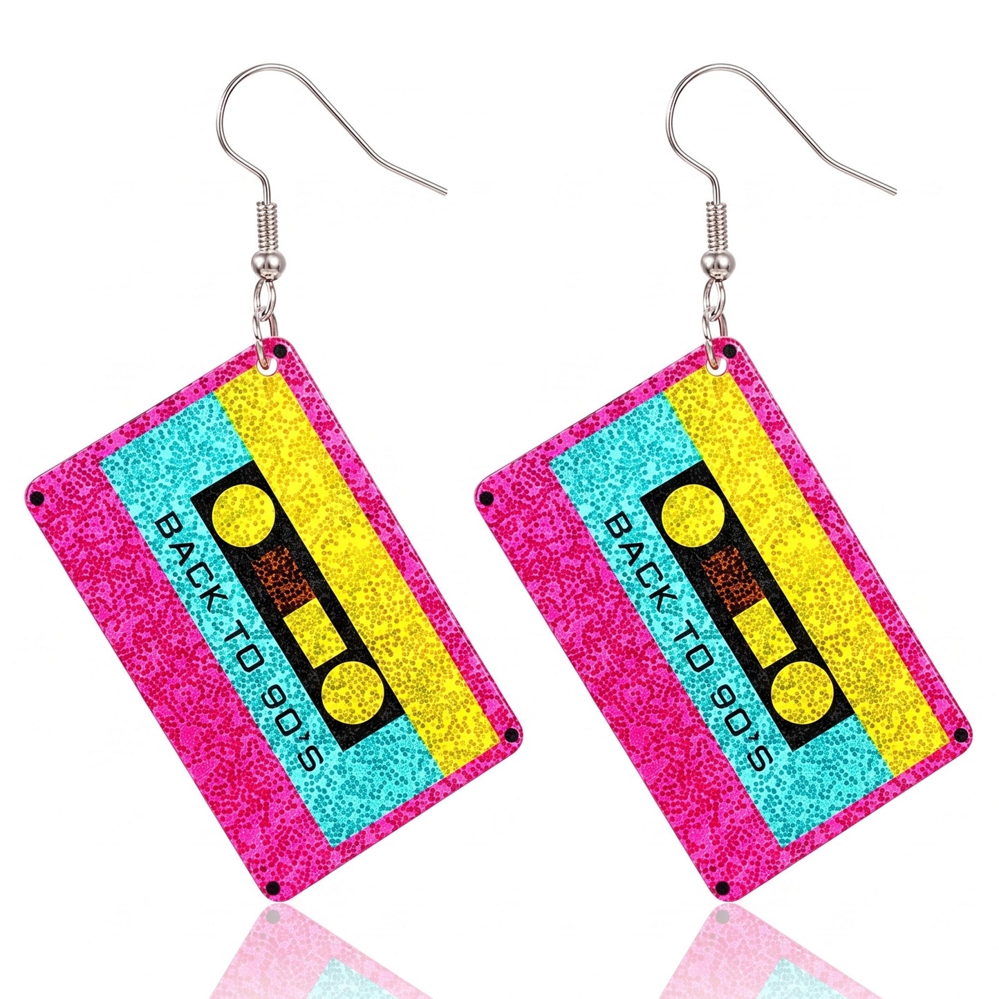 Matwsec 80s 90s Earrings for Women, Neon Earrings for Women 80s Theme Party