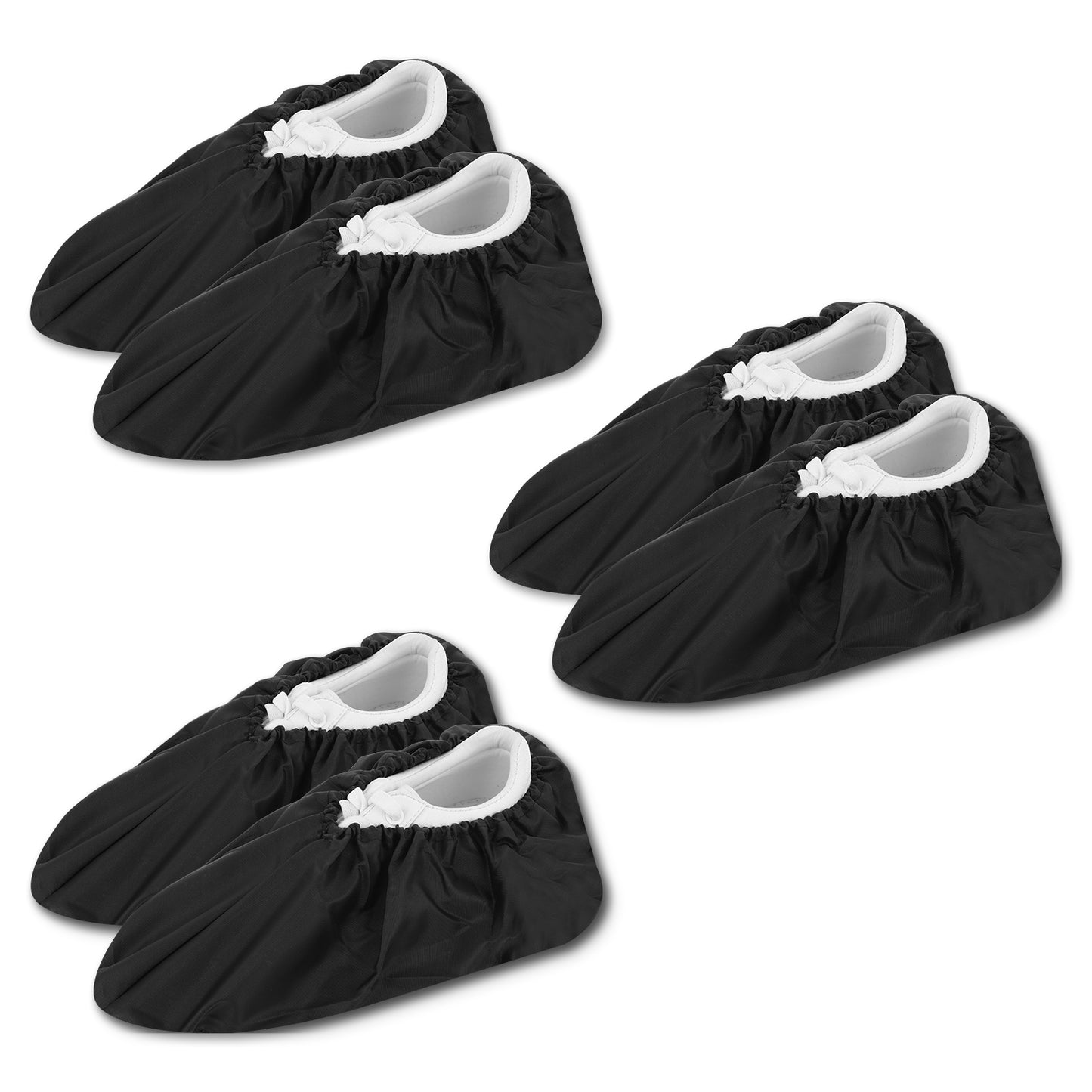 Mabor 3 Pairs Shoe Covers Reusable Slip Resistant Waterproof Boot Covers,Waterproof Shoe Covers,Overshoes for Household Carpet Floor Protection, Slip-Resistant, Elastic, Dustproof(Black)
