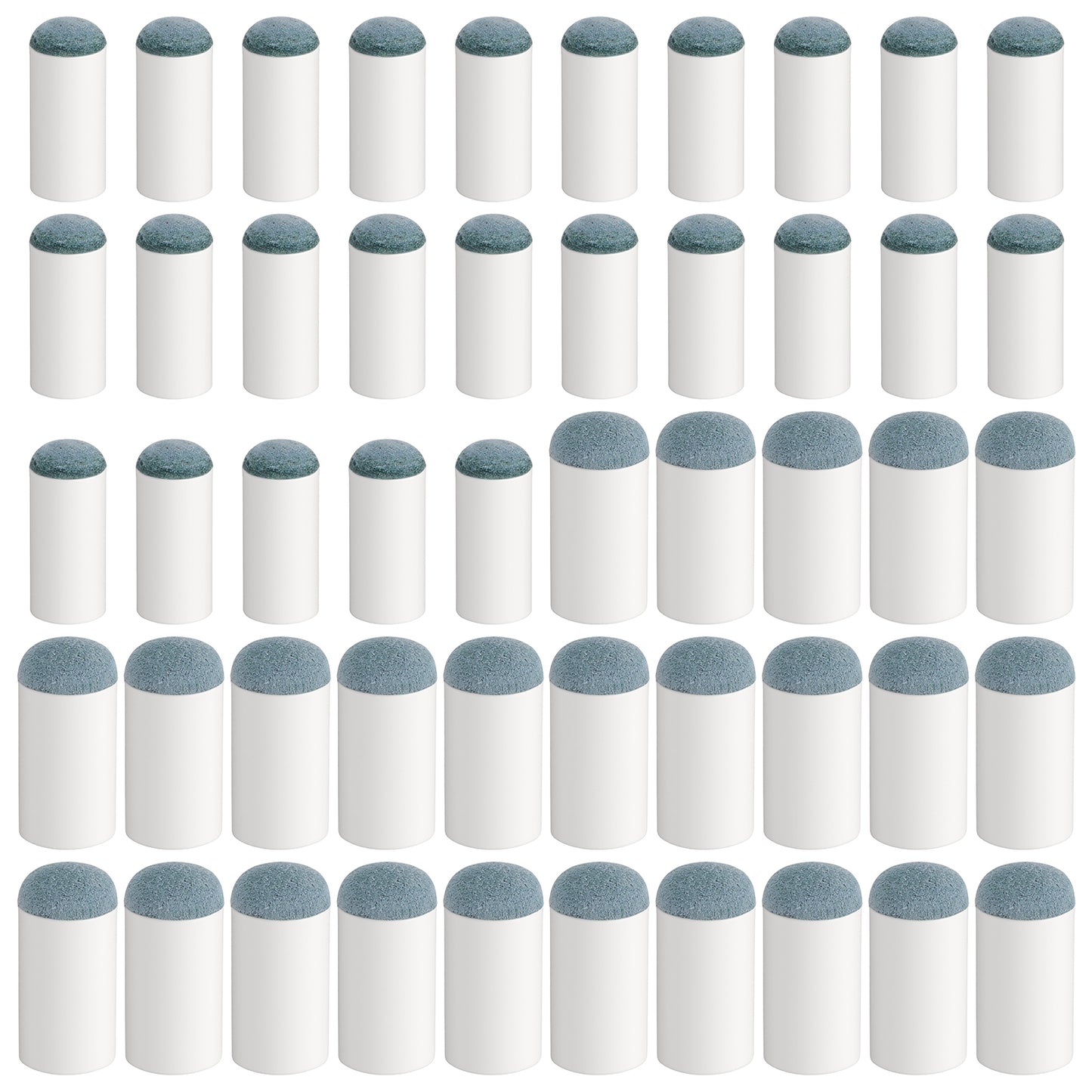Sorcristy 50pcs Pool Stick Tips Replacement Kit, 2 Sizes Billiard Cue Sticks Tips No Glue or Tool Required Pool Table Accessories Cue Repair Kit (10mm/13mm, 25pcs Each)