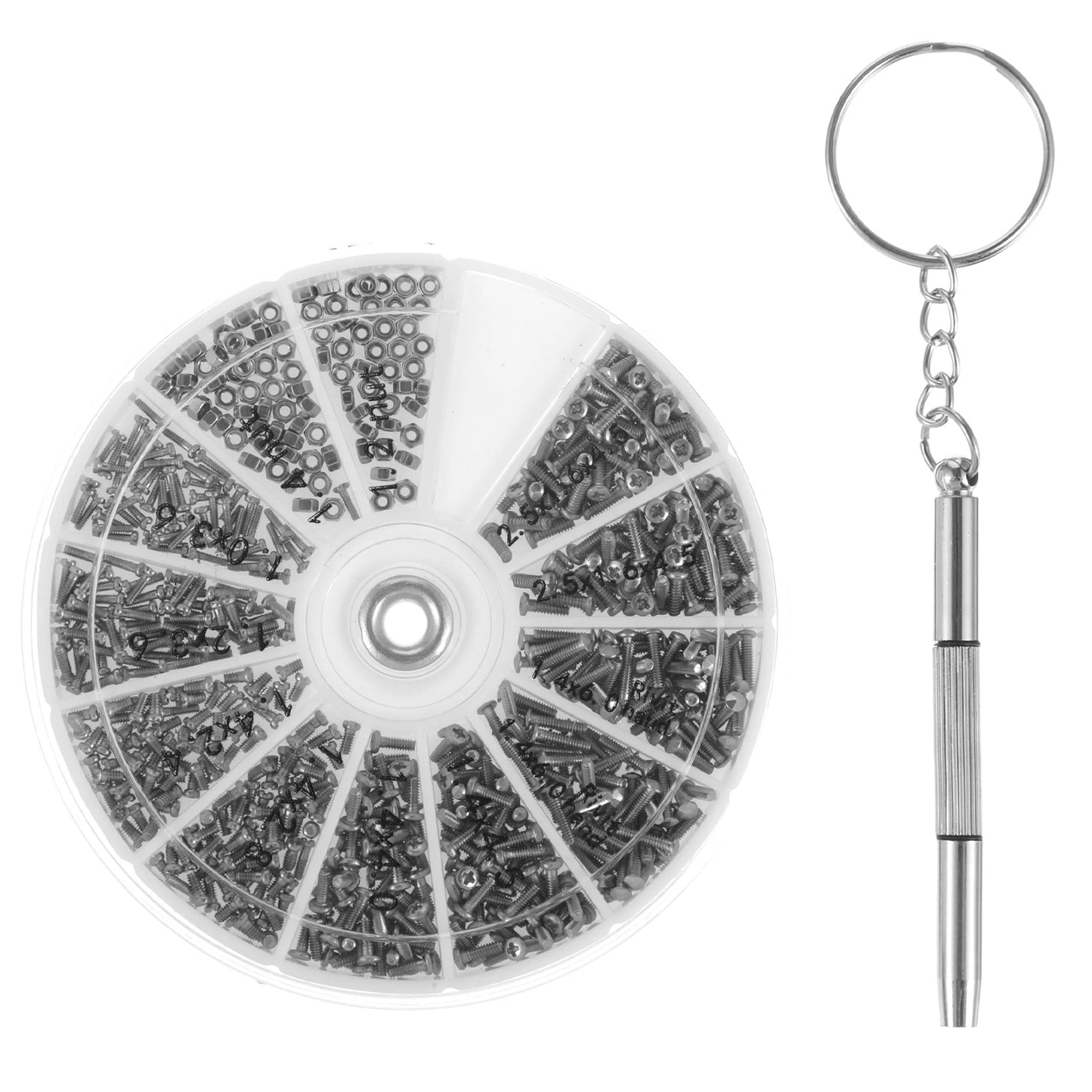 600 Pcs Eyeglass Repair Kit with Screws Tiny Sunglasses Screws, Stainless Steel Glasses Repair Kit with Precision Screwdriver Universal Sunglass Tightener Tool for Eye Glass Repairing Jewelry Watch