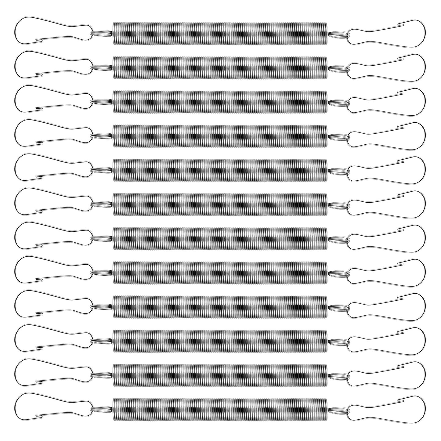 12Pcs Extension Spring for Rabbit Water Bottles Stainless Steel Spring with 2 Clips Hold Rabbit Water Dispenser for Small Animal Cages Rabbits, Guinea Pigs, Hamsters, Pet
