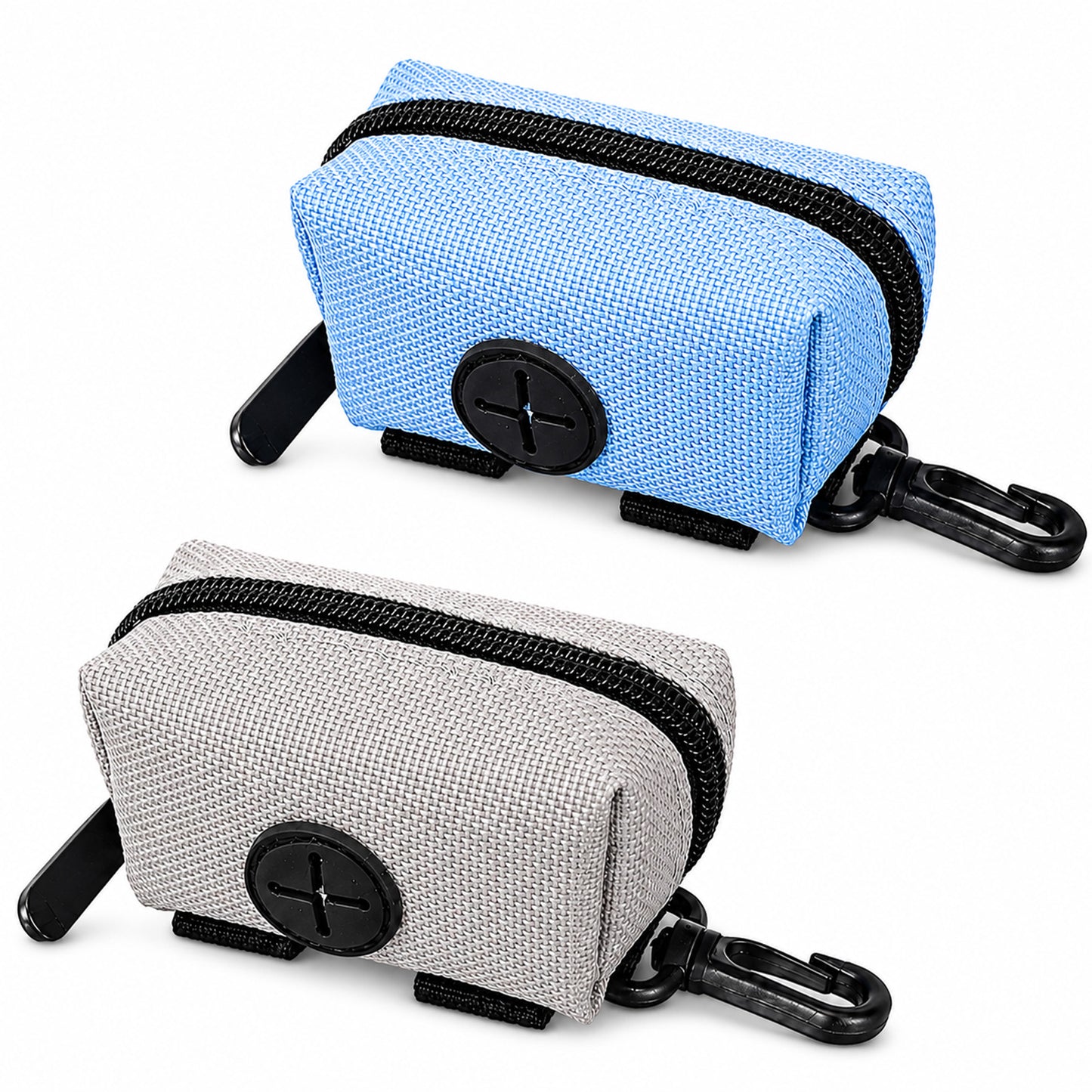 Chsoejuf 2PCS Dog Poop Bag Holder Dispenser for Any Leash Easy Release
