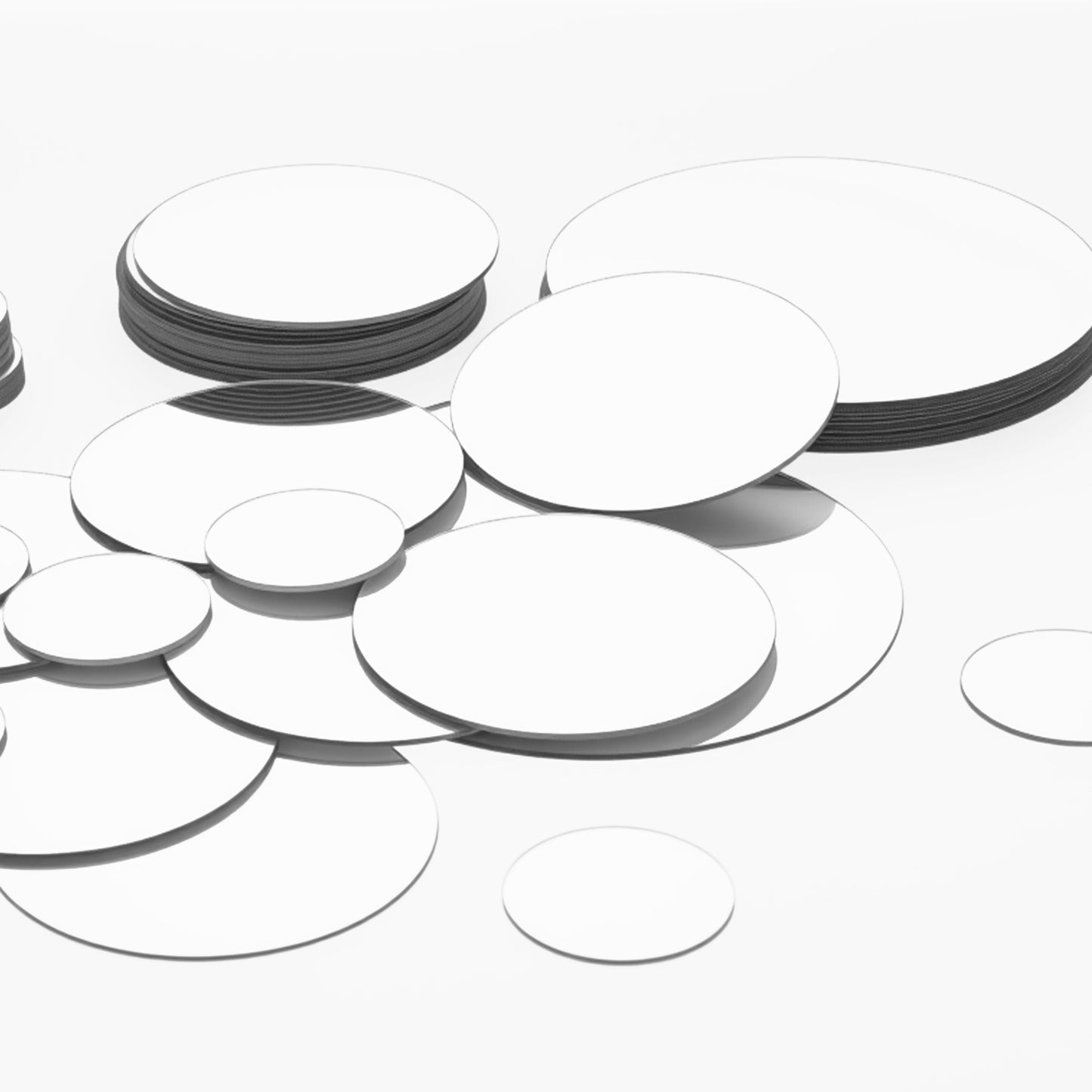 50 Pcs Mini Round Mirror Tiles, Small Round Craft Mirrors Self-Adhesive Stickers Decorative Mosaic Mirror Sheets for DIY Projects, Home Decor, Crafts (1 Inch, 2 Inch, 3 Inch)