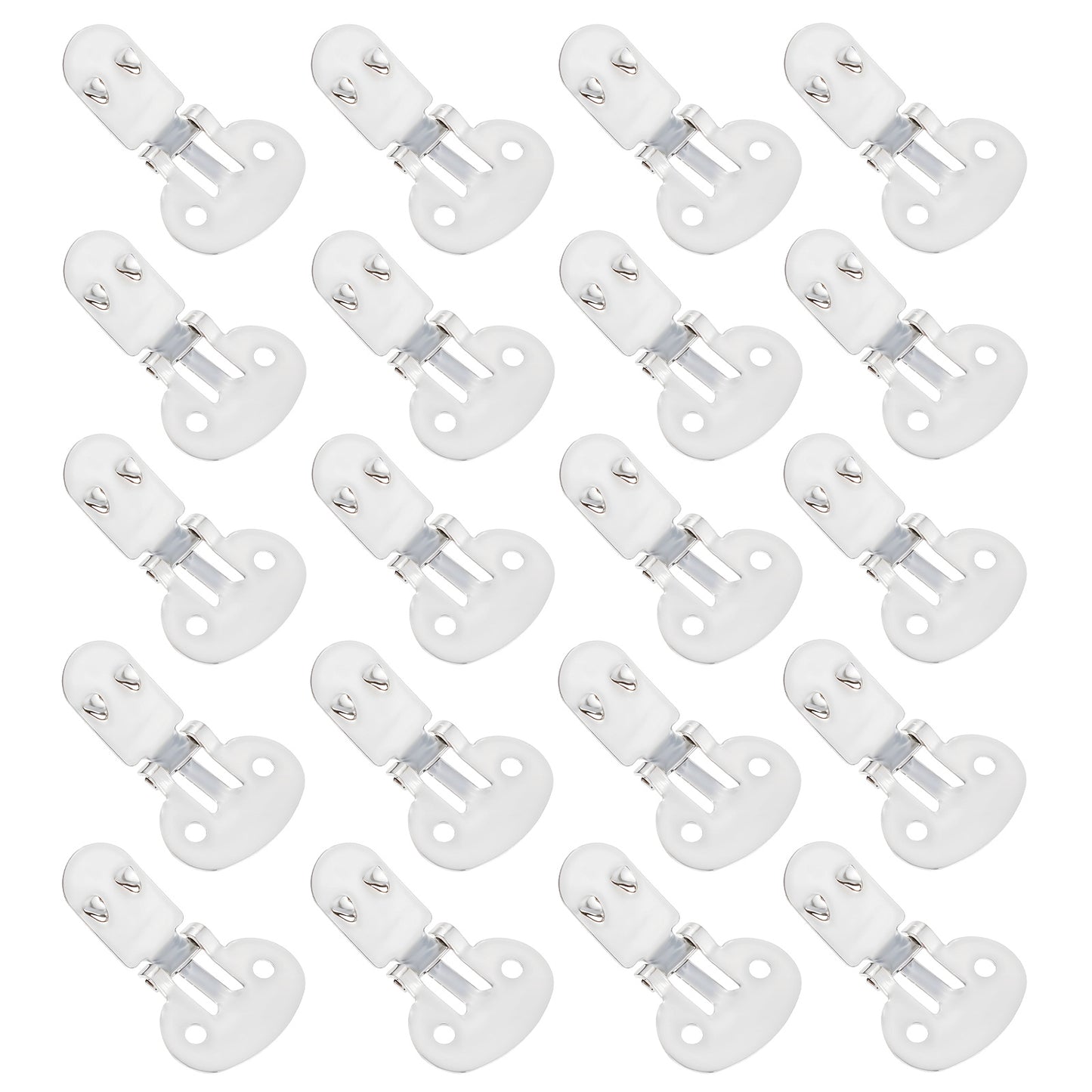 Ymapinc 20pcs Shoe Clips for Women Dress Shoes, Silver Decorative Metal Clips Shoe Bows DIY Craft Clips Shoe Decorations Clips - Stainless Steel