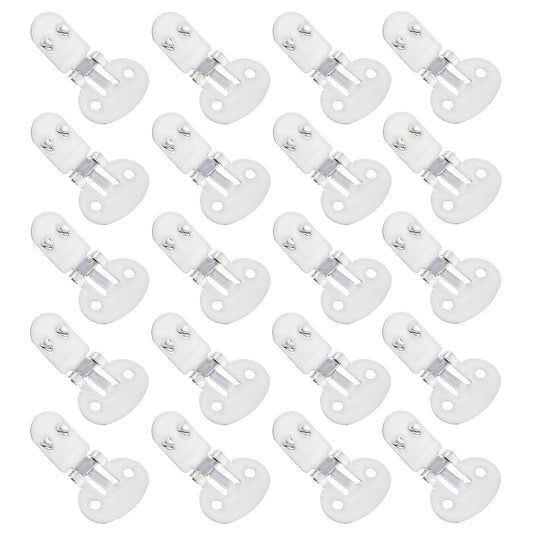 Ymapinc 20pcs Shoe Clips for Women Dress Shoes, Silver Decorative Metal Clips Shoe Bows DIY Craft Clips Shoe Decorations Clips - Stainless Steel
