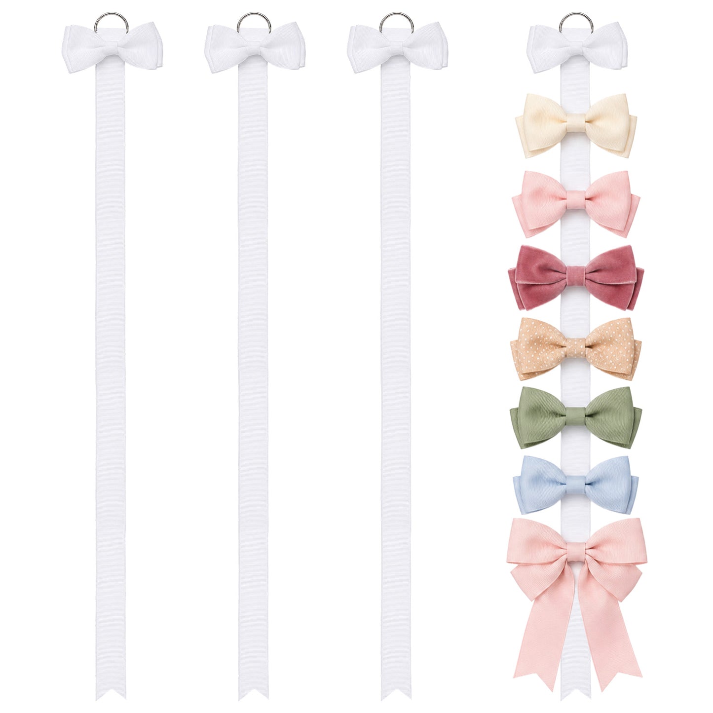 RAHHLIZS 4Pcs Bow Organizer for Girls Hair Bow Holder Hair Clip Oraganizer