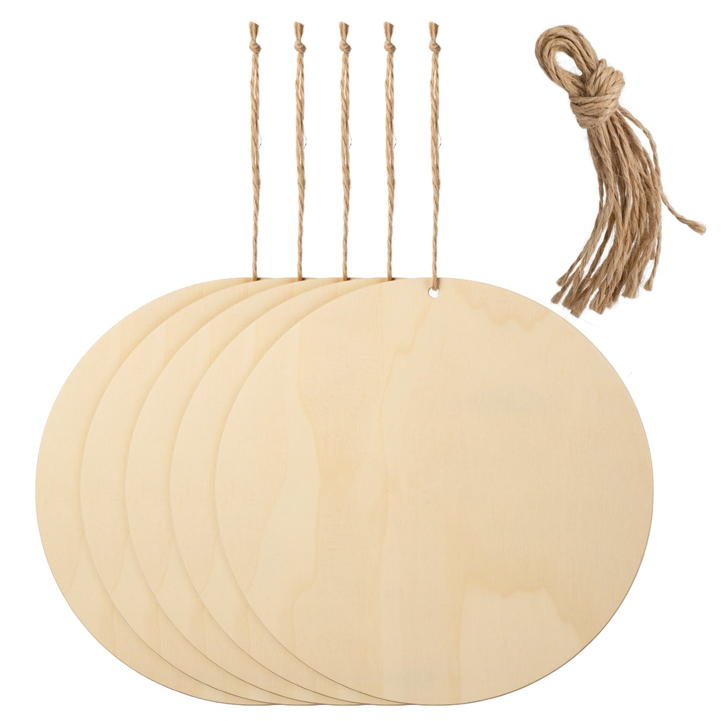 RAHHLIZS 5PCS Unfinished Wood Circles for Crafts