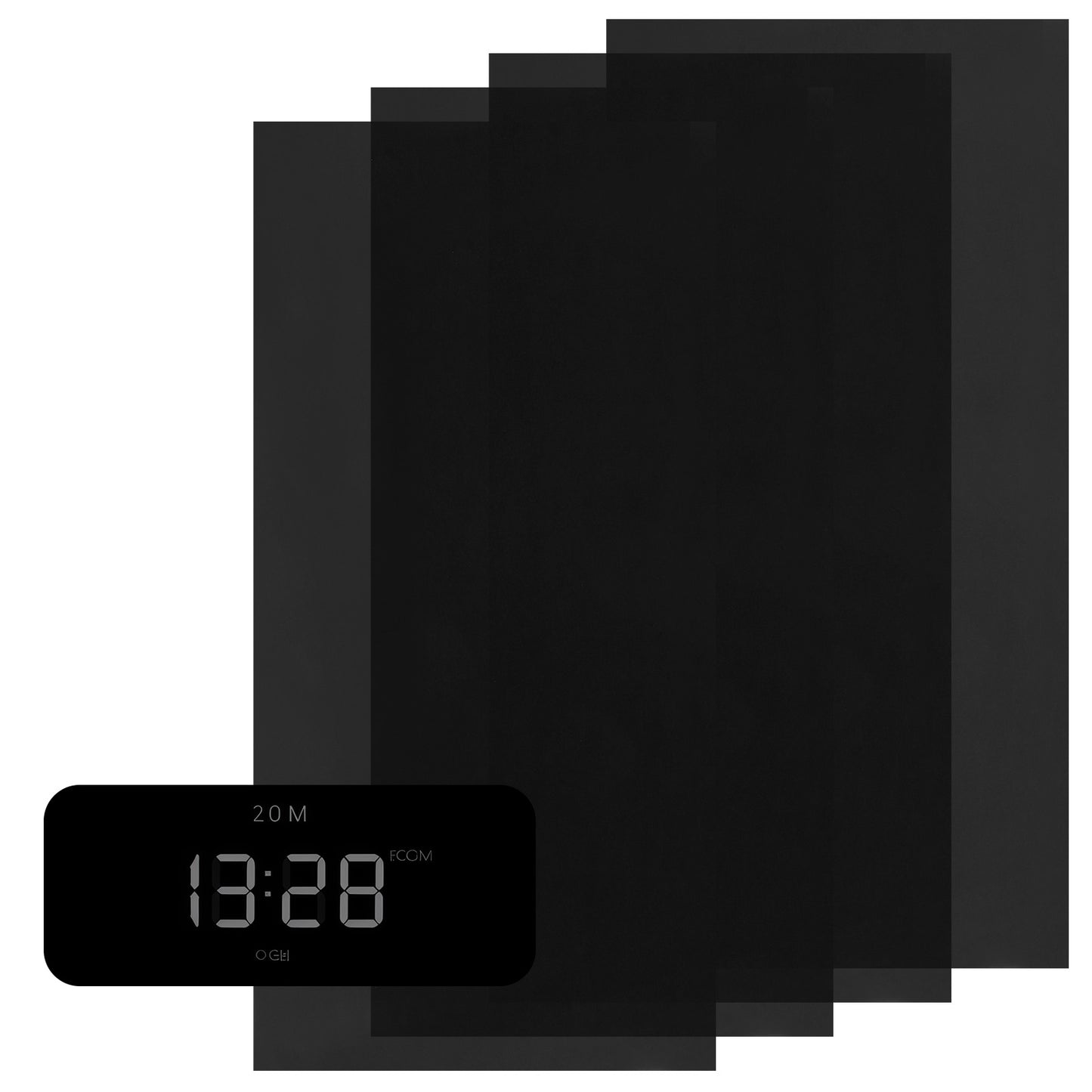 4 Pcs Light Blocking Stickers Led Light Dimming Stickers Self-Adhesive Black Sticker Led Filters Dimming Sheets for Electronics Alarm Clock Monitor Screen Blackout Sticker, 7.87 x 3.94 Inch