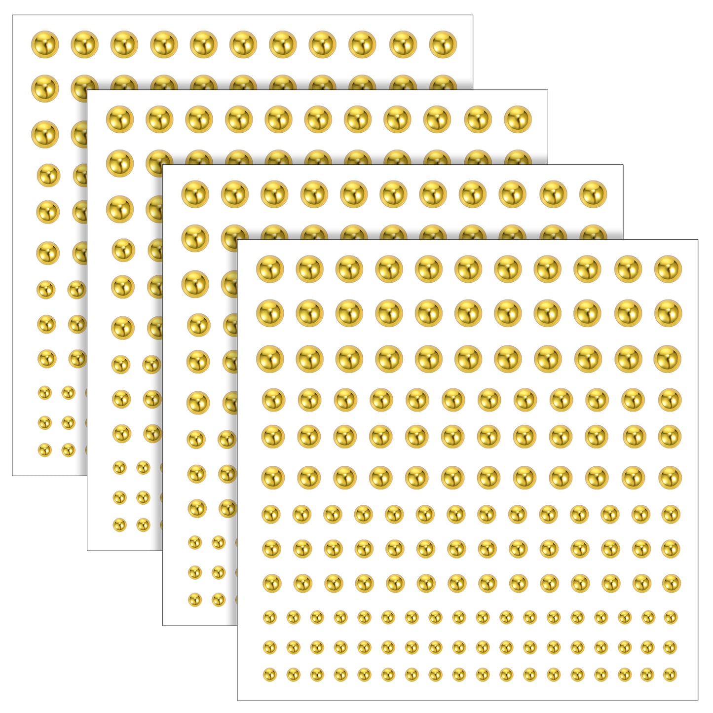 Mabor 660Pcs Face Gems Lip Stud, Gold Half-Round Fake Piercings Stick on Nose & Eyebrow Gems, Self-Adhesive Body Rhinestones