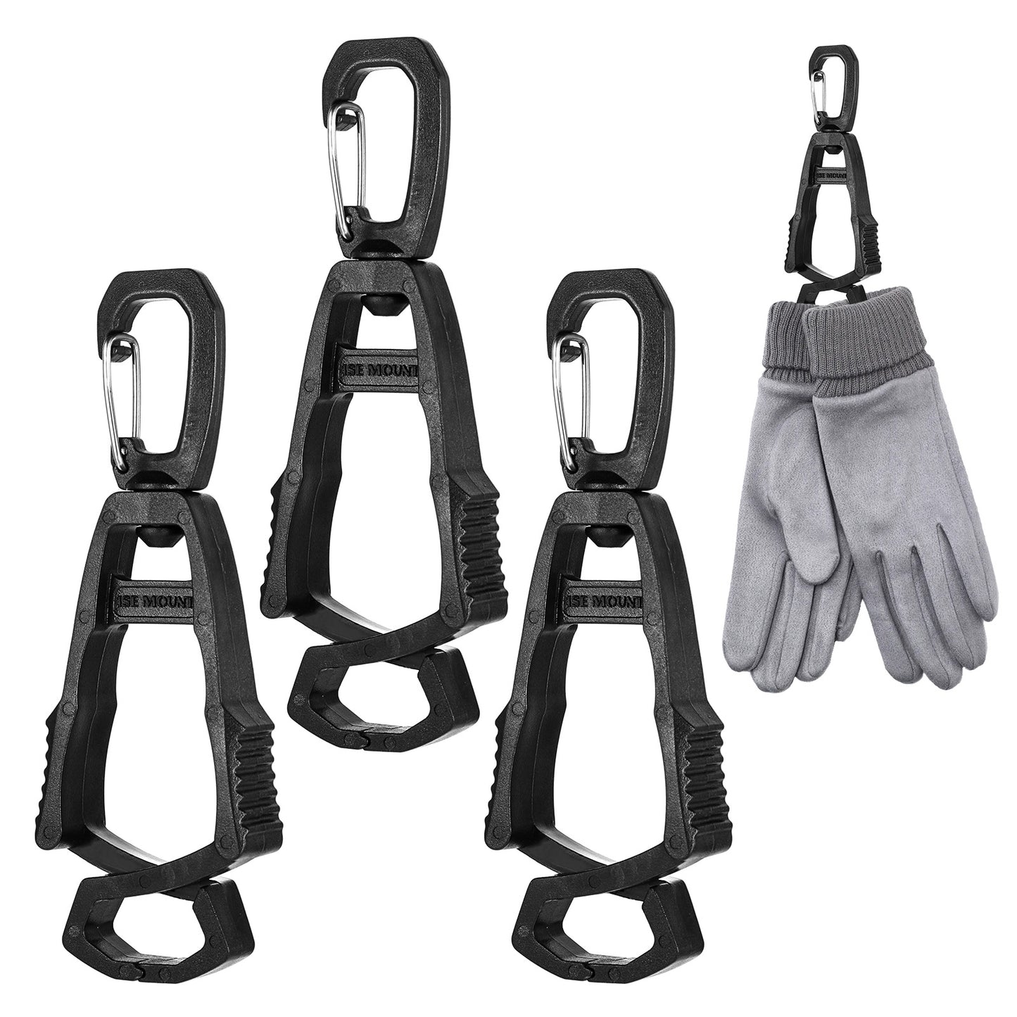 Mabor 3Pcs Glove Clips for Work Glove Holders, Glove Holder Clip, Work Glove Holder for Duty Belt, Belt Clip for Construction Worker Glove Grabber Clip