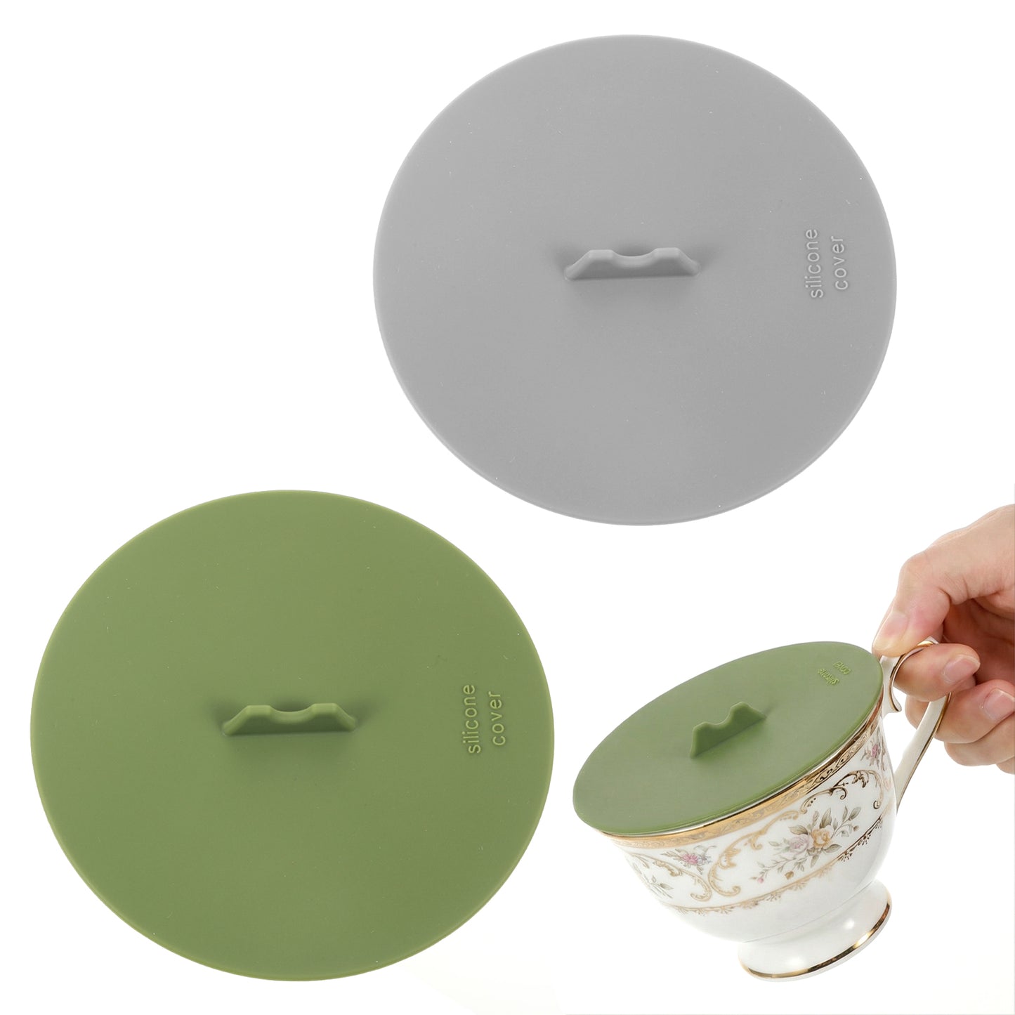 2 Pcs Silicone Cup Covers Lids for Cups Mug Cover 3.94 Inch Anti-Dust Airtight Hot Lids Universal Reusable Drink Covers for Tea Cups Mugs and Coffee Cup Food Grade Seal Lid for Mugs