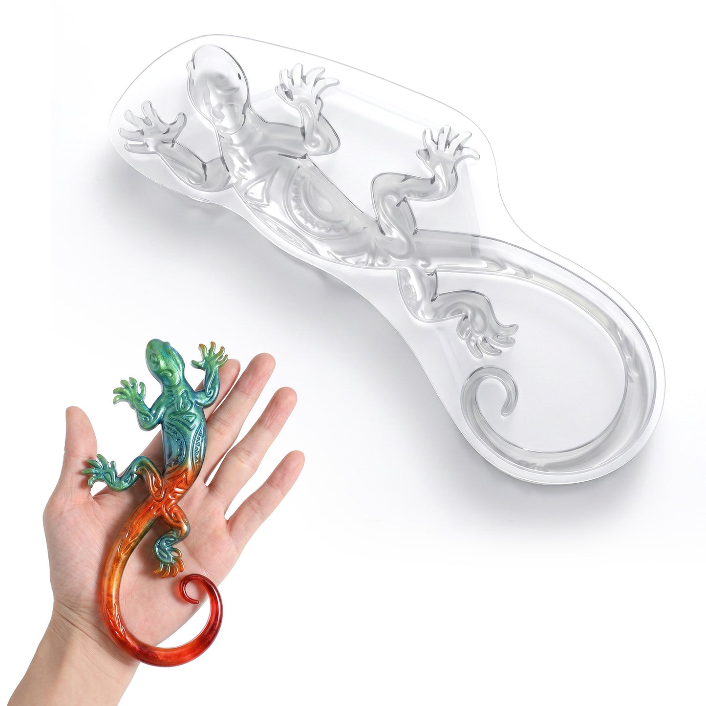 Ymapinc Lizard Resin Mold, 3D Epoxy Silicone Animal Mold for DIY Crafts, Home Decoration Clay Project