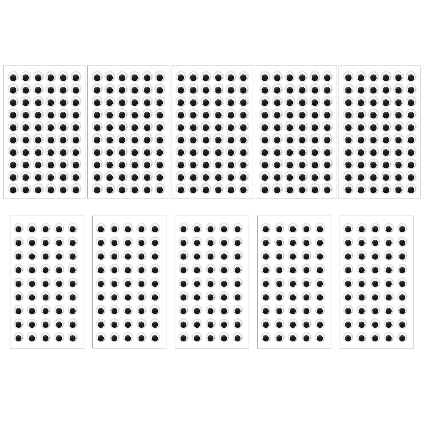 Ymapinc Self-Adhesive Googly Eyes Stickers in 2 Sizes