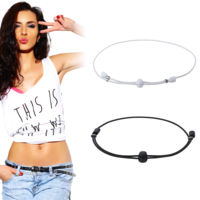 Tyqour 2PCS Shirt Tuck Band Women Adjustable Crop Top Band Stretchy Belt for Women Sweater Tuck Band for Tucking Shirts Sweaters to Change the Style of Your Tops (Black + White)