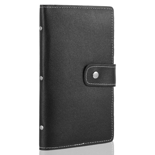 Xinjoduz 1 PCS Business Card Holder Organizer, Credit Card Book Case with 96 Card Slots PU Leather Organization Binder Name ID Card Holders RFID Credit Card Holder Wallets for Men & Women, Black