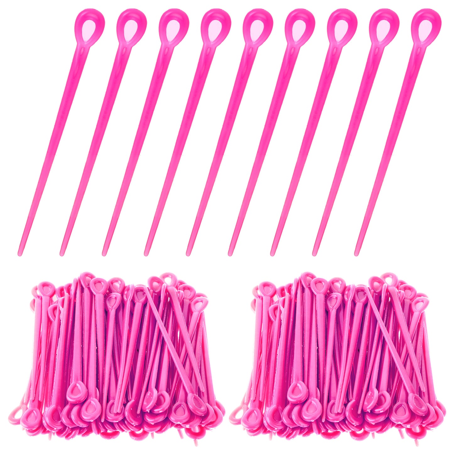 180 PCS Hair Roller Pins Plastic, Brush Roller Pick Plastic Hair Rollers Pins Brush Hair Rollers Pins Hair Curler Roller Pin for Hair Curling Styling Accessories (Purple) (pink, one size)