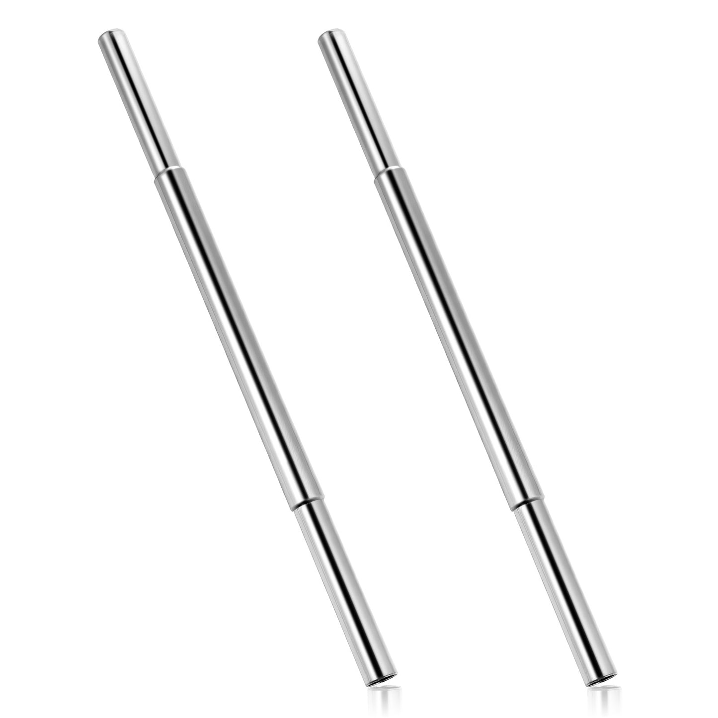 Teaaha 2PCS Golf Shaft Extension,0.58 0.60in Aluminum Alloy Golf Club Extensions Kit Putter Shafts Length Adjustment Tool for Irons and Woods Golfs Steel Clubs Replacement Parts(Silver)