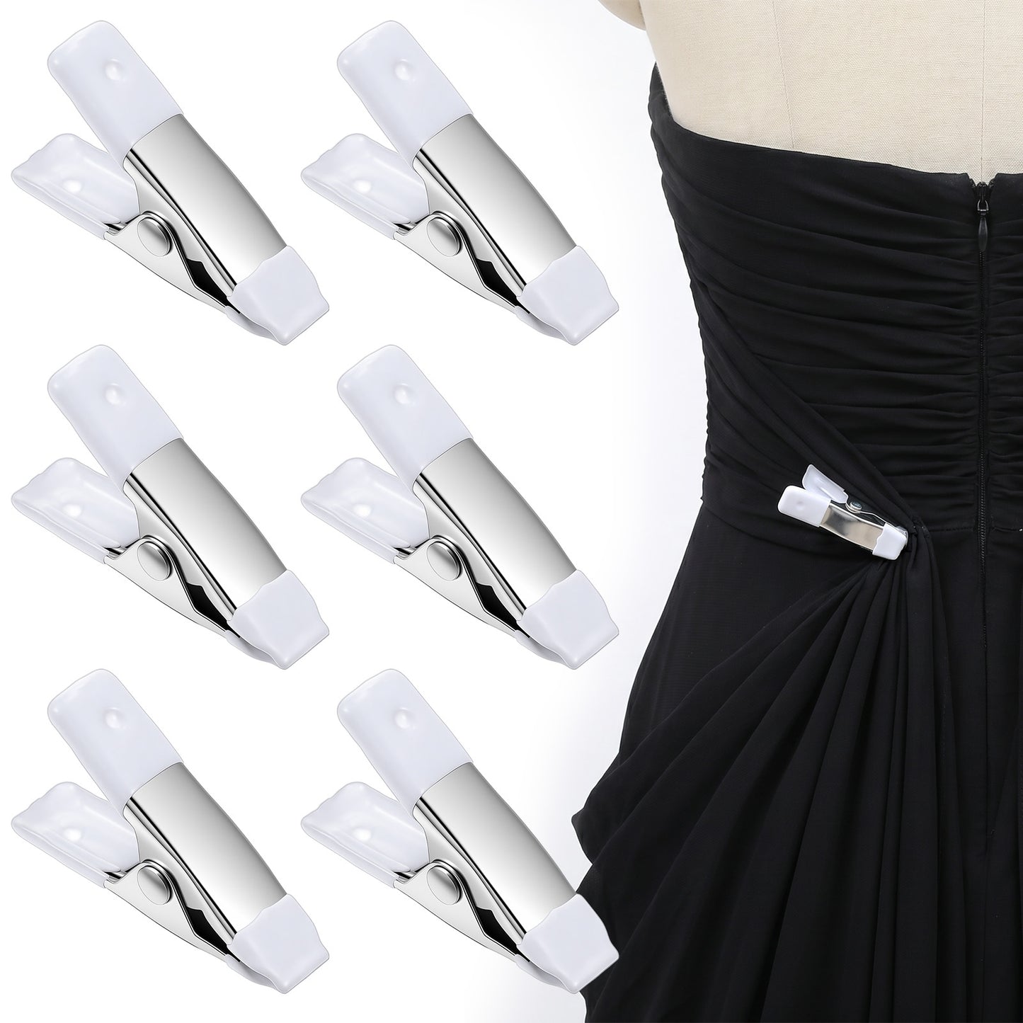 Mabor 6PCS Dress Clips, Sewing Clips for Fabric (2inch * 4 + 4inch * 2)