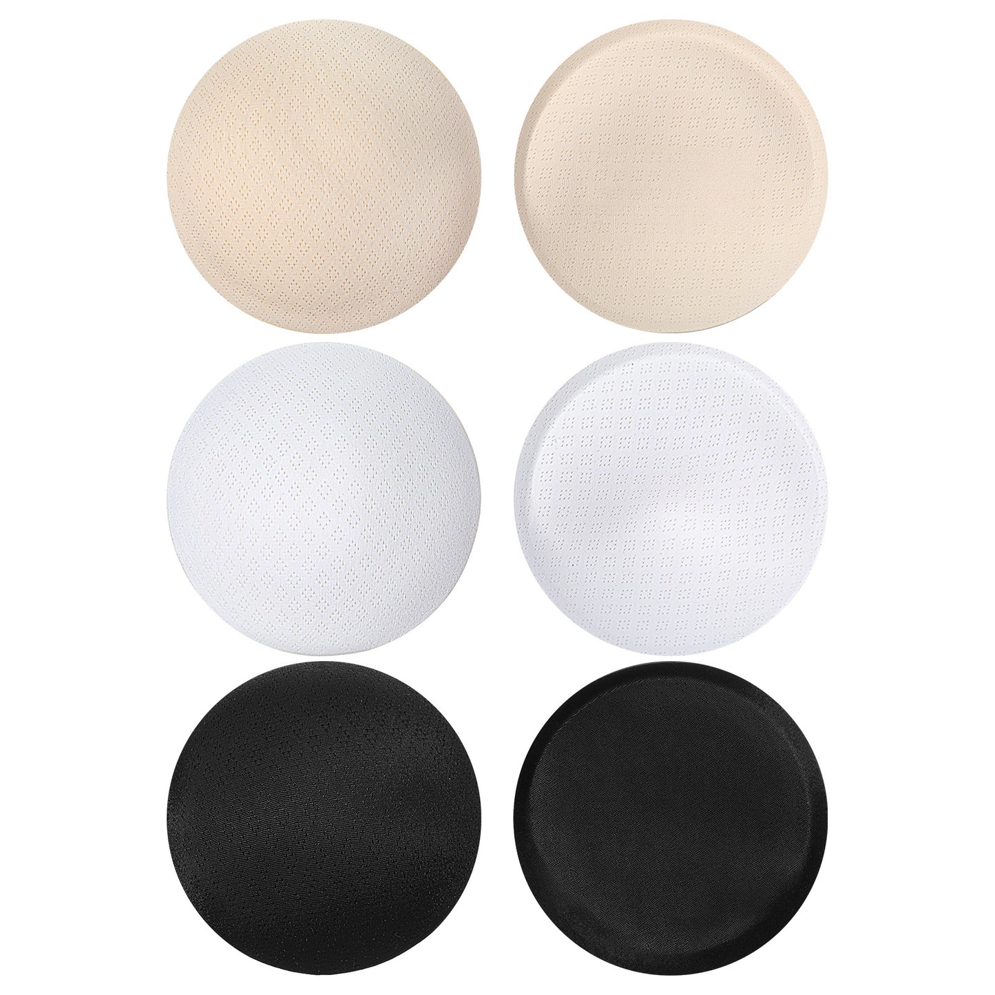 Nogeqi 3 Pairs Round Sports Bra Pads Inserts, Bra Cups Inserts, Removable and Washable Bras Padding for Women Bikinis Top, Swimsuit, Sport Bras