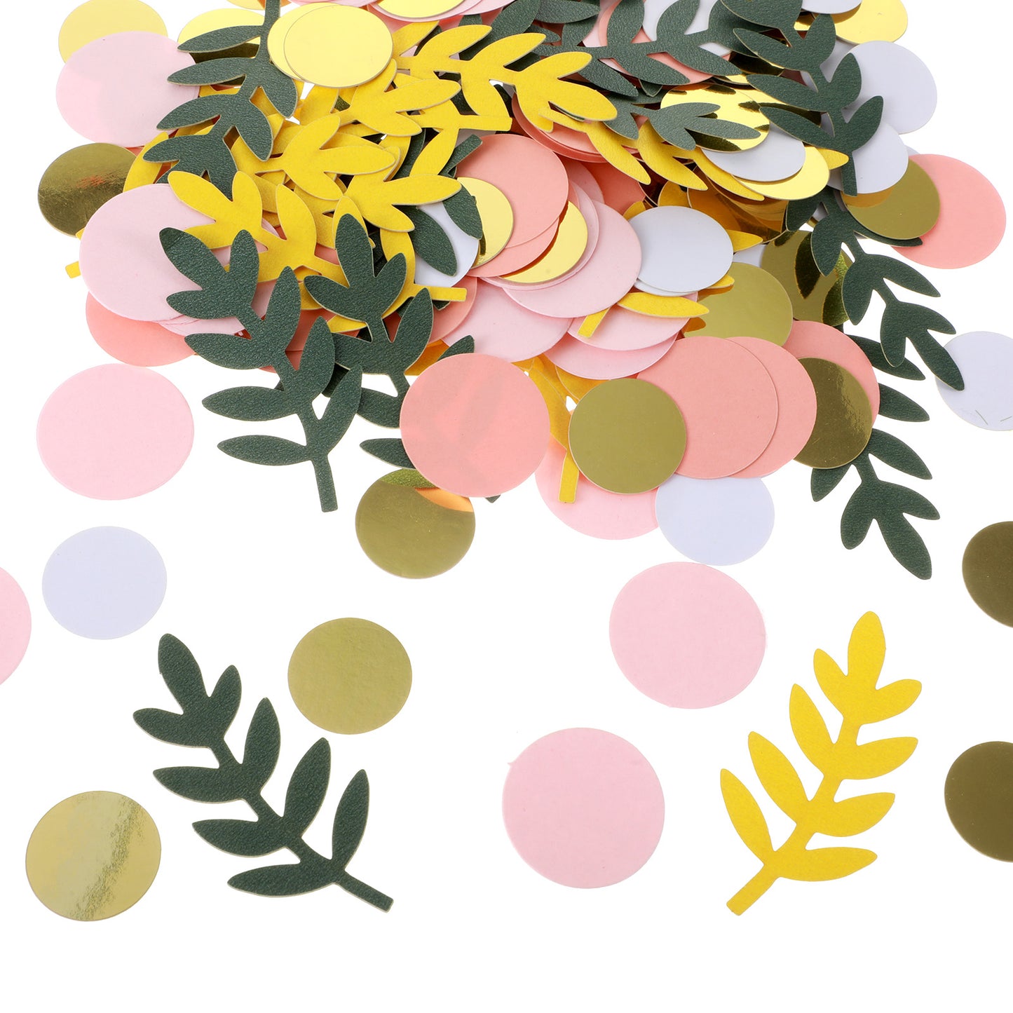 Baby Shower Confetti 200 Pcs Sage Green Gold Pink Round Dots Confetti Greenery Eucalyptus Scatter Birthday Decorations Pink Gold Round Dots Table Decor For Women Bridal Shower Wedding Party