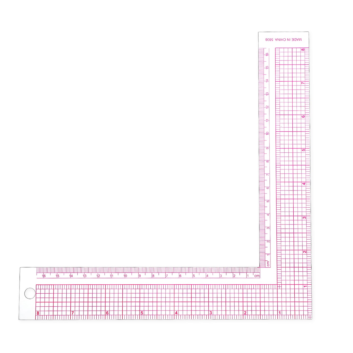 Mabor Clear Sewing Ruler, L-Square Plastic Measure Ruler 90 Degree L Shaped Framing Measuring Tool Fabric Sewing Measuring Supplies for Pattern Making