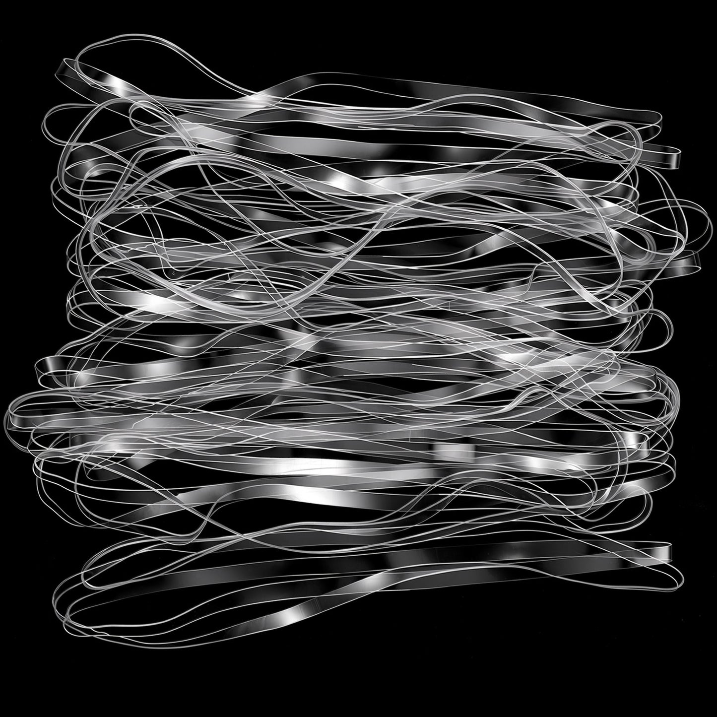 Ymapinc 50Pcs Clear Rubber Bands for Balloon Arch, Elastic Balloon Ties, Arch Strip Tape, Clear Hair Elastics for Garland Crafts
