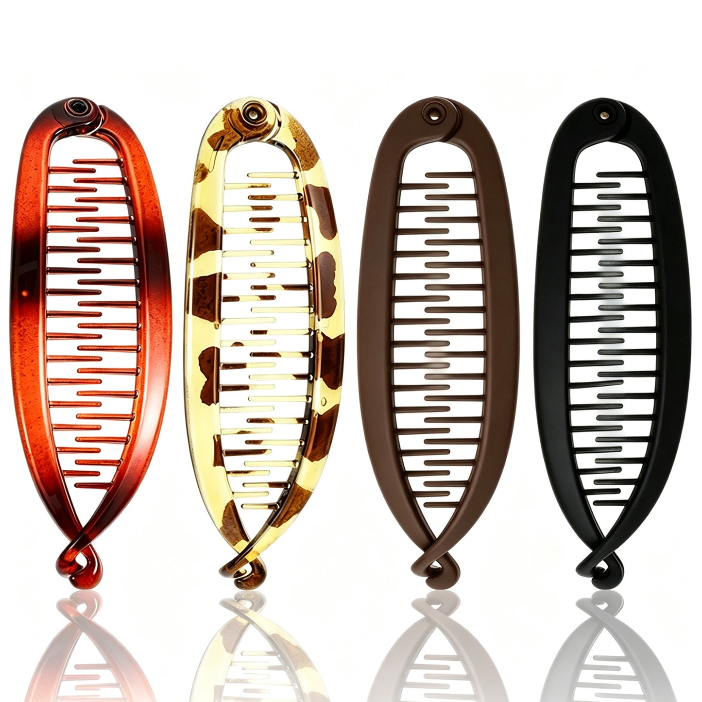 4 Pcs Banana Hair Clip Banana Clips Hair for Thick Hairs Women, 2 Styles