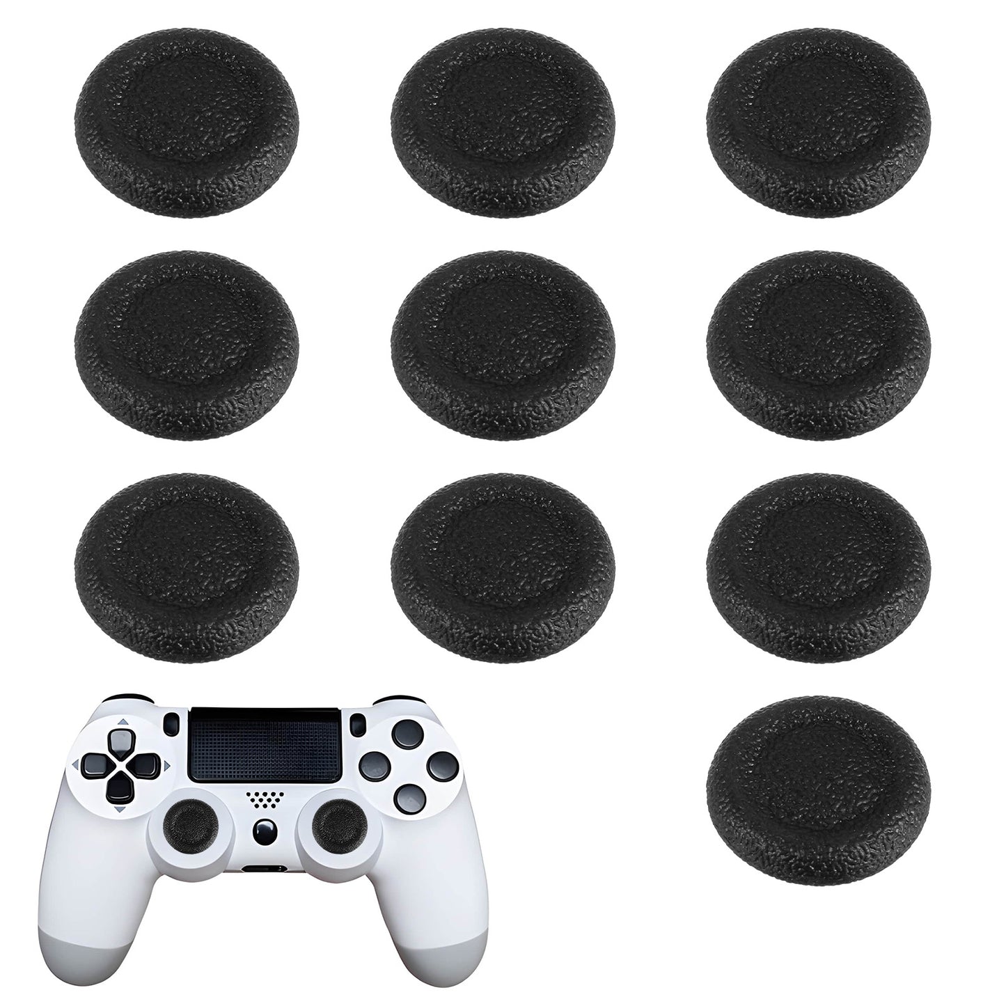 Matwsec 10 PCS Joystick Caps Joy Stick Thumb Grips Black Thumb Grips for Ps4/Ps5/Xbox/Nintendo/Switch/Oled/Joy-Con/Lite Gaming Grip Protectors Replacement Parts