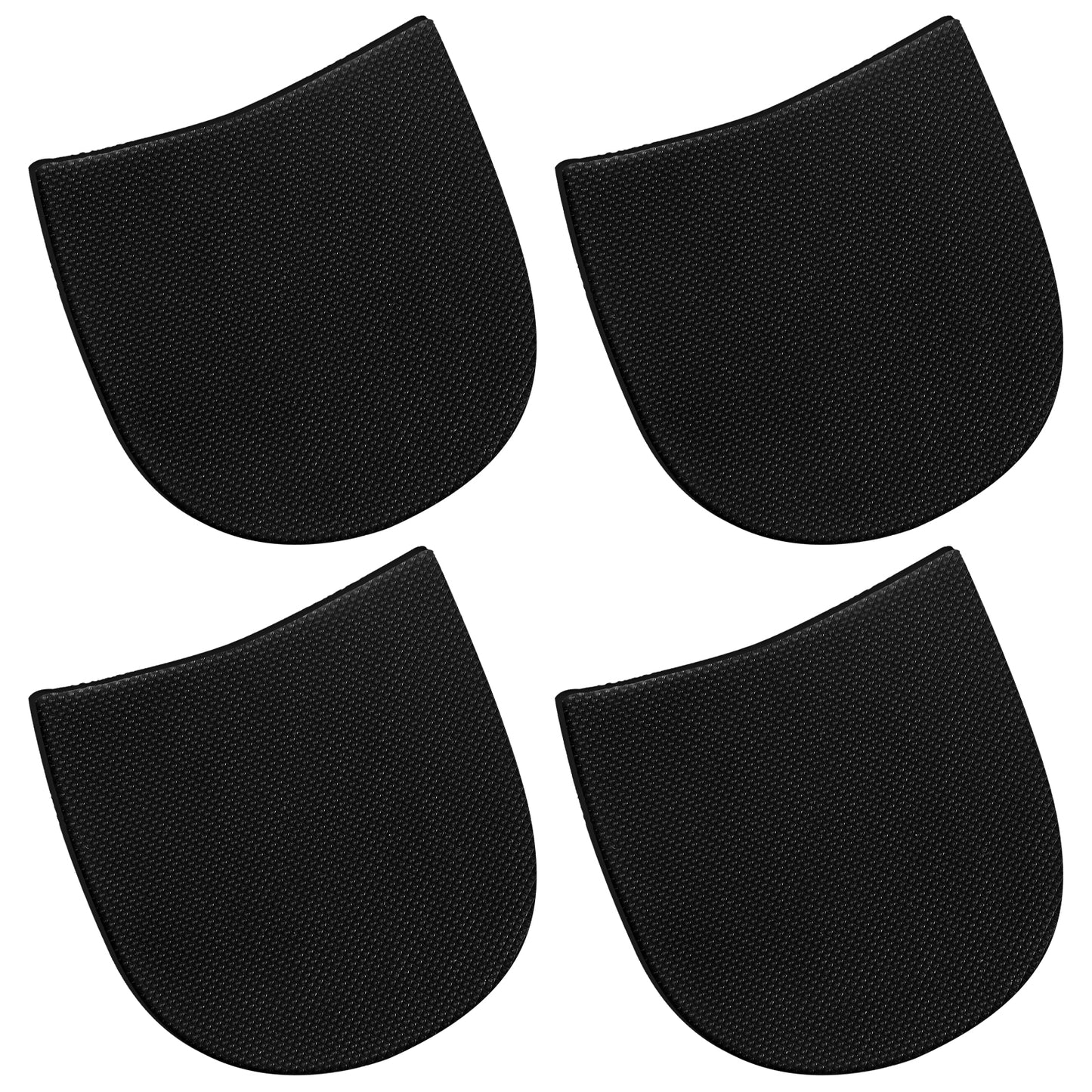 Sorcristy 4 PCS Boot Heel Replacement 4mm Thick Rubber Heel Caps for Boots, Black Heels Repair Kit Anti-Slip Heels Bottom Replacements for Women Men