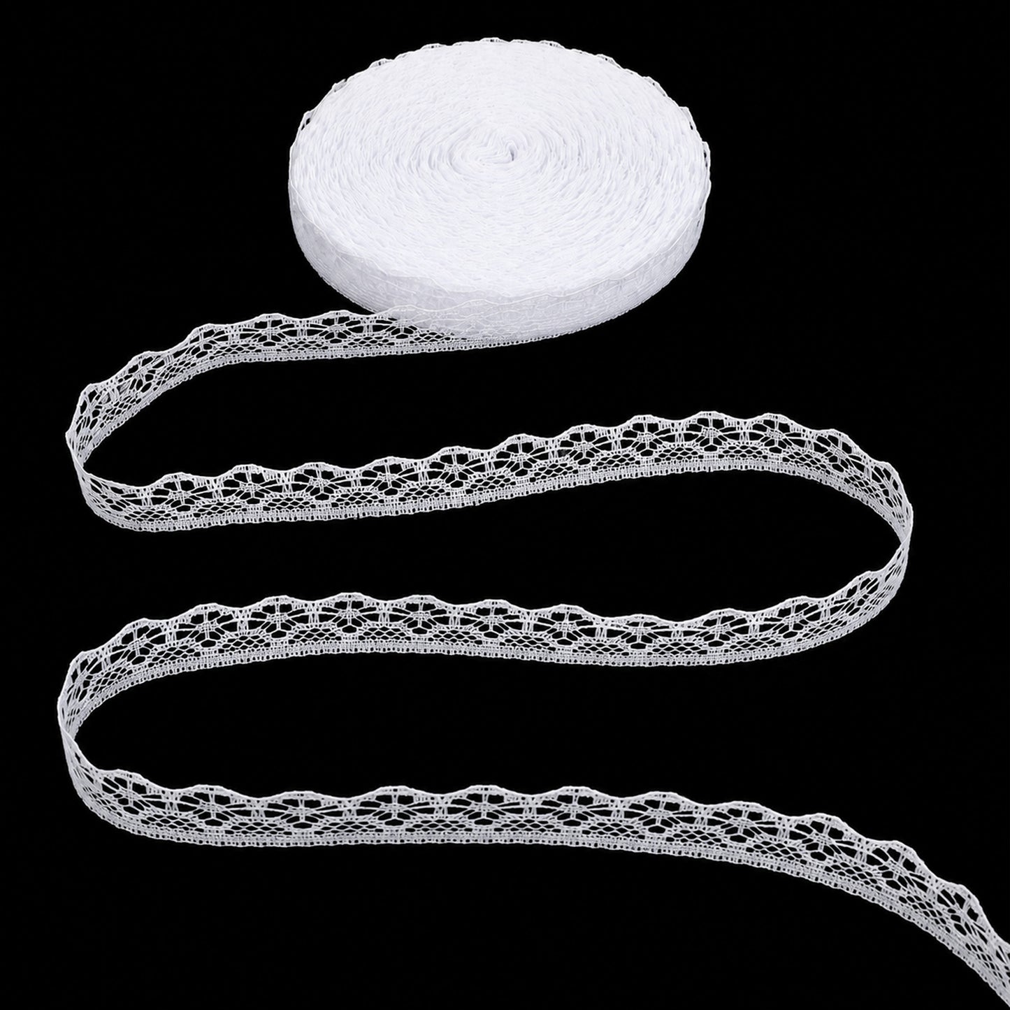 RAHHLIZS 30 Yards White Lace Trim RIC Rac Trim, Sewing Craft Ribbon