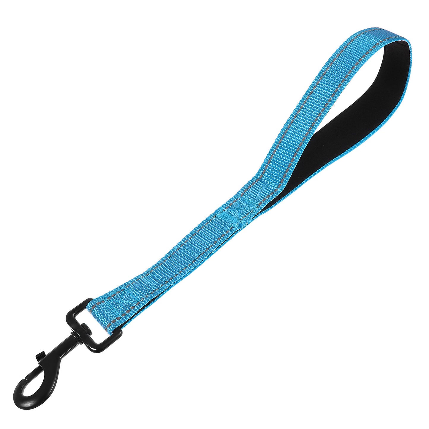 38cm Short Dog Leads Heavy Duty Chew-Resistant Pet Leash Nylon Leashes Walking Reflective with Traffic Padded Handle and 360° Swivel Clip Strong for Small Medium and Large Breeds(Blue)