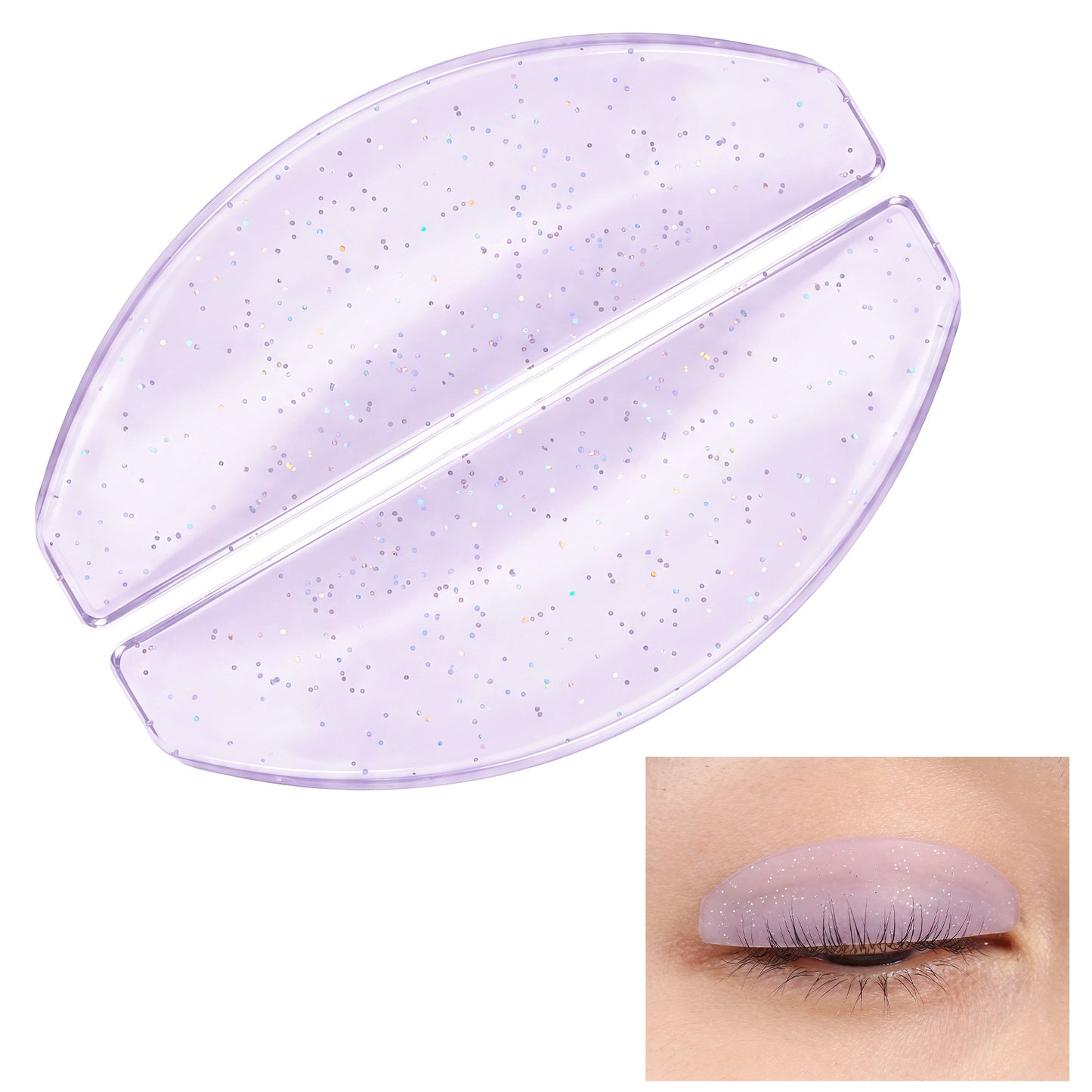 RAHHLIZS 1 Pair Purple Lash Lift Shield Washable Lifting Pads Reusable Flash Lift Flat Shields Sticky Glueless for Perming Lashes Thoroughly