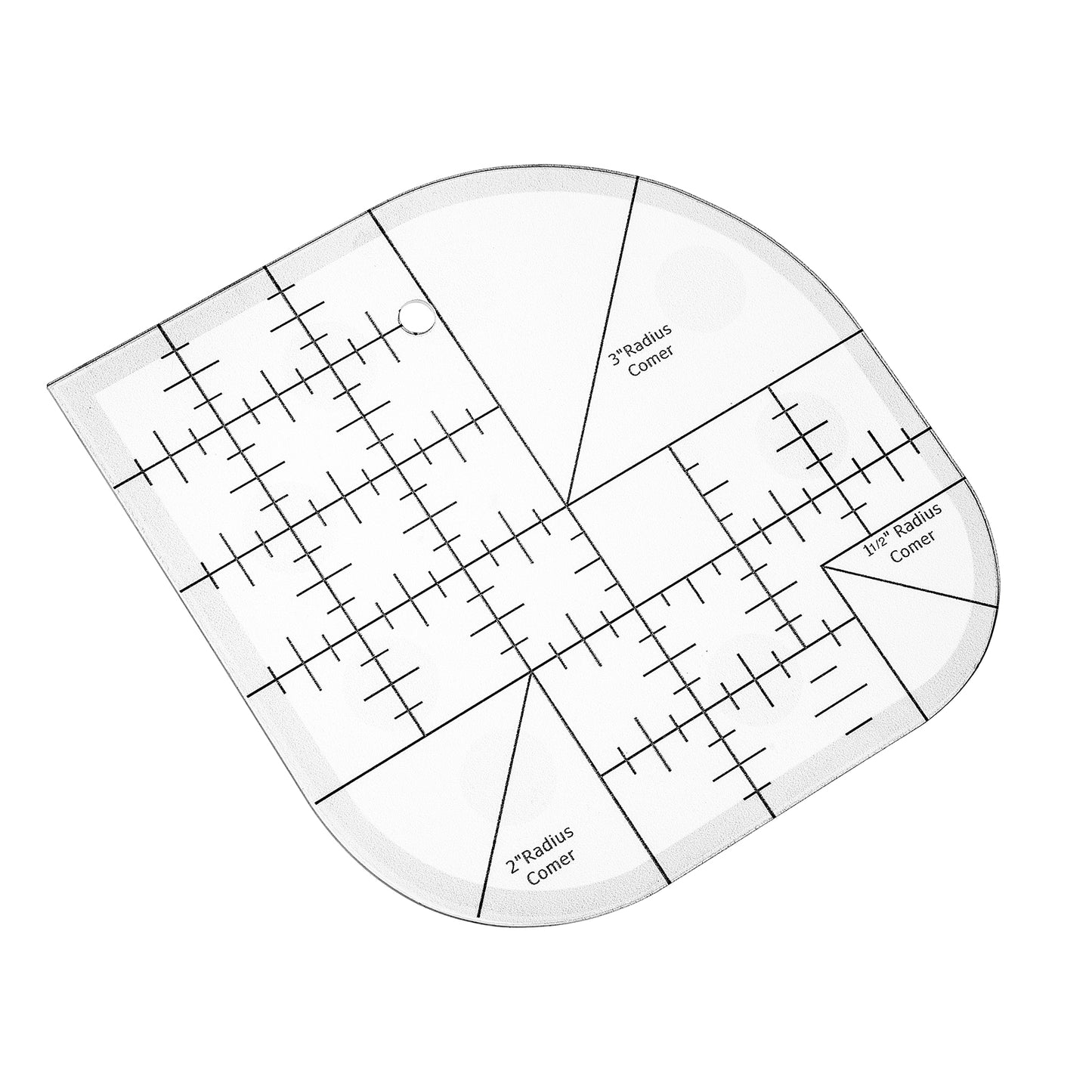 Ymapinc Curved Corner Cutter Quilt Ruler, Acrylic Sewing Patchwork Ruler Quilting Templates, Multifunctional DIY Sewing Supplies Sewing Template Patchwork Tool