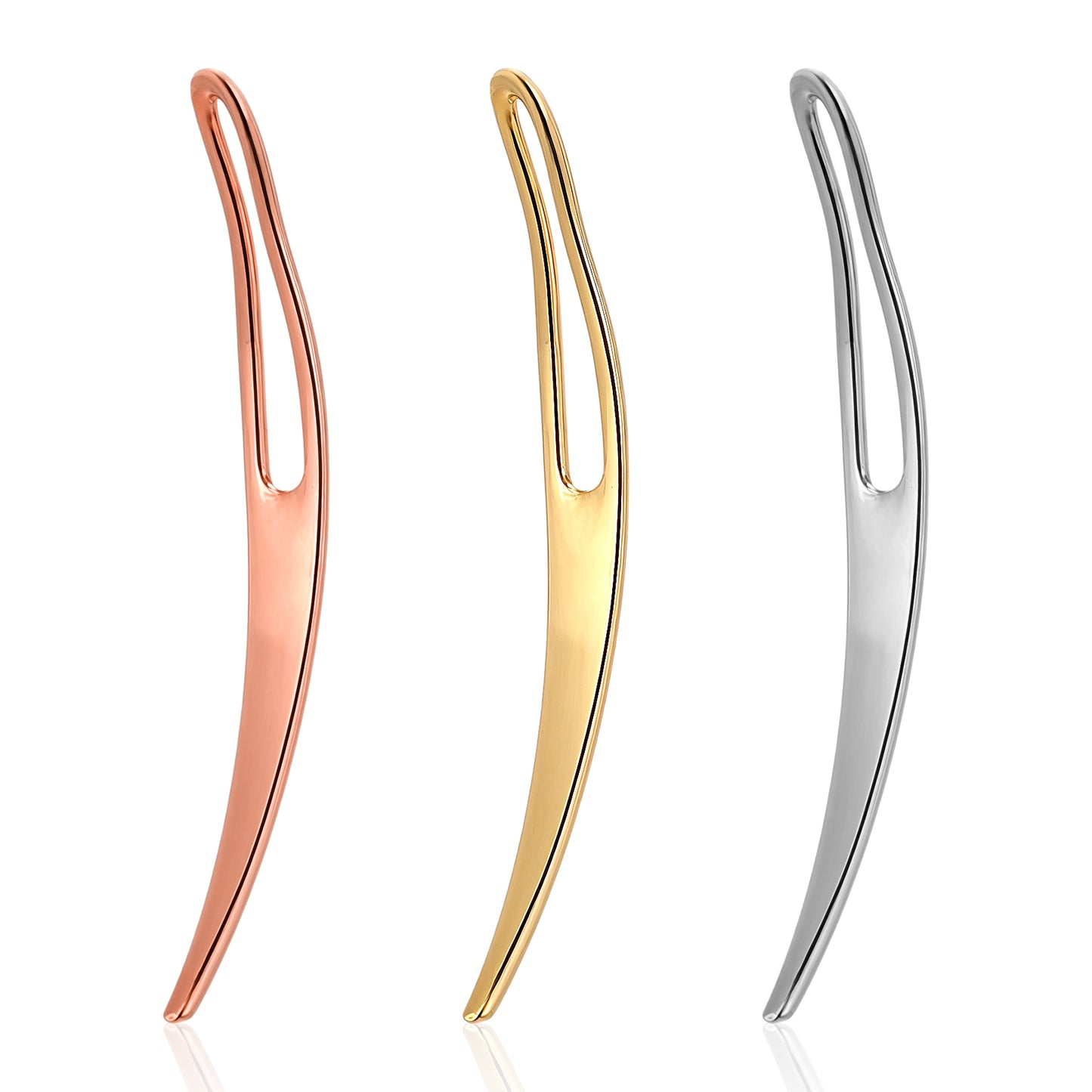 Ymapinc 3PCS Dreadlock Accessories,Dreadlock Tool Interlocking Tool for Locs, Crochet Hooks for Hair, For Hair Care and Tightening,Hair Braiding Tools,Gold Hair Accessories- Silver, Gold,Rose Gold