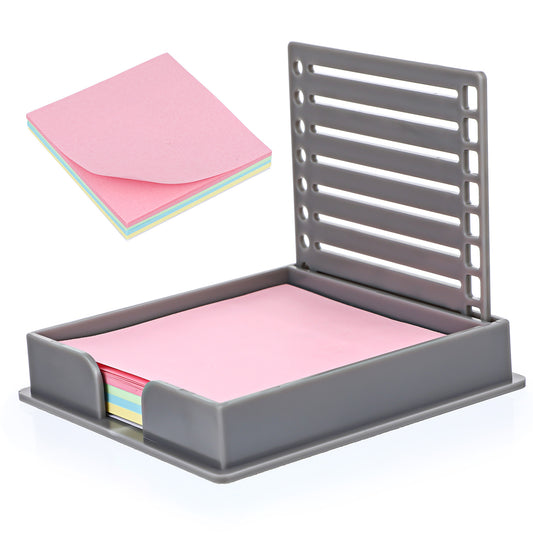 Ymapinc Sticky Note Holder for Desk, Sticky Note Organizer with Line Box Office, Pop Up Notes Dispenser Note Dispenser for 3x3 Sticky Pads Accessories for Student Office and Home