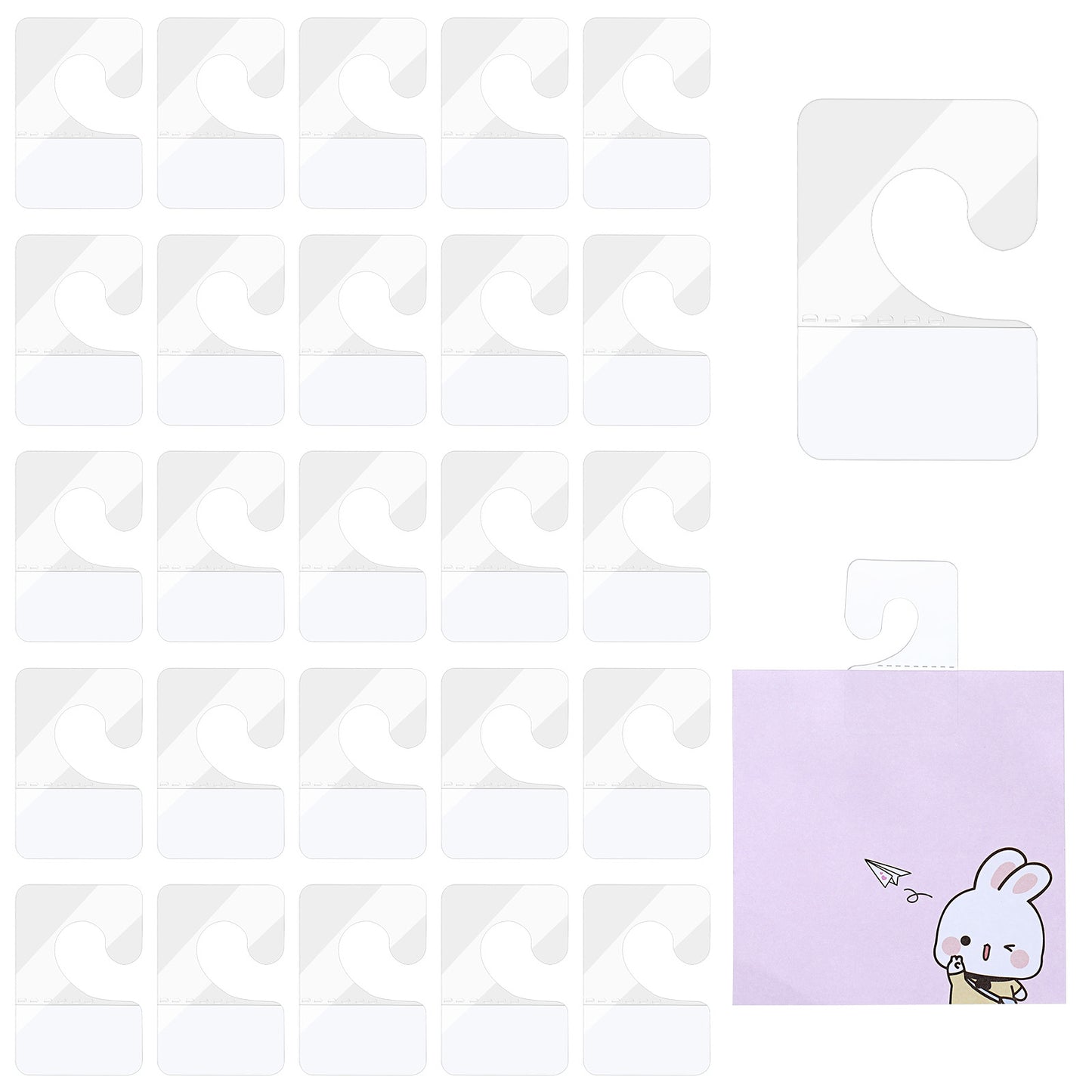 Tyqour 150PCS Plastic Hang Tabs, Clear Sticky Tabs for Wall Hanging, Adhesive Tabs for Retail Displays, Ideal for Store and Home Use, Durable and Easy to Apply