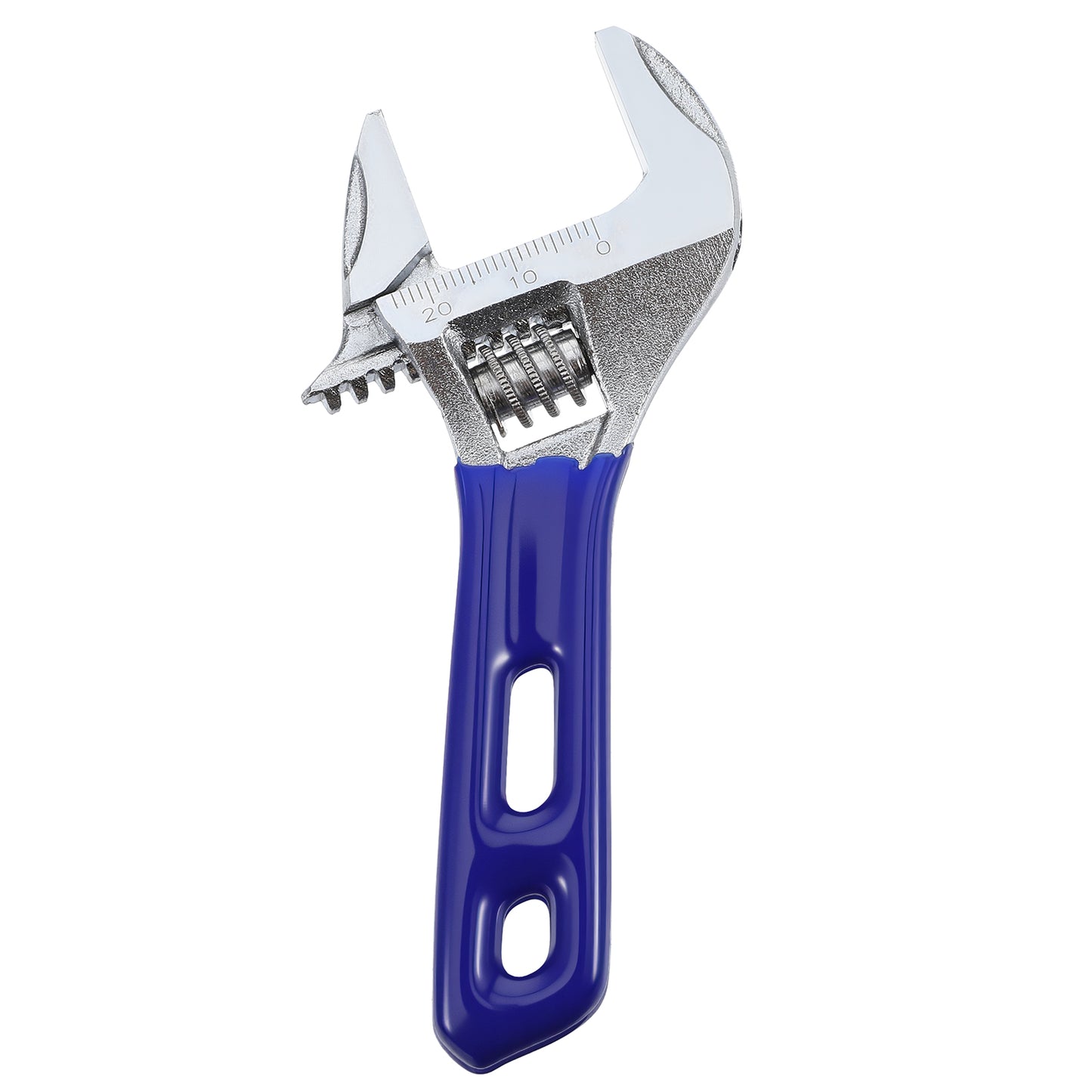 Bremorou 4 Inch Thin Jaw Stubby Wide Opening Adjustable Wrench,Small Wrench with Cushion Grip,Adjustable Spanner Wrenches with 2mm Slim Jaw for Easy Access to Tight Spaces, Metric/SAE Scales,Metal
