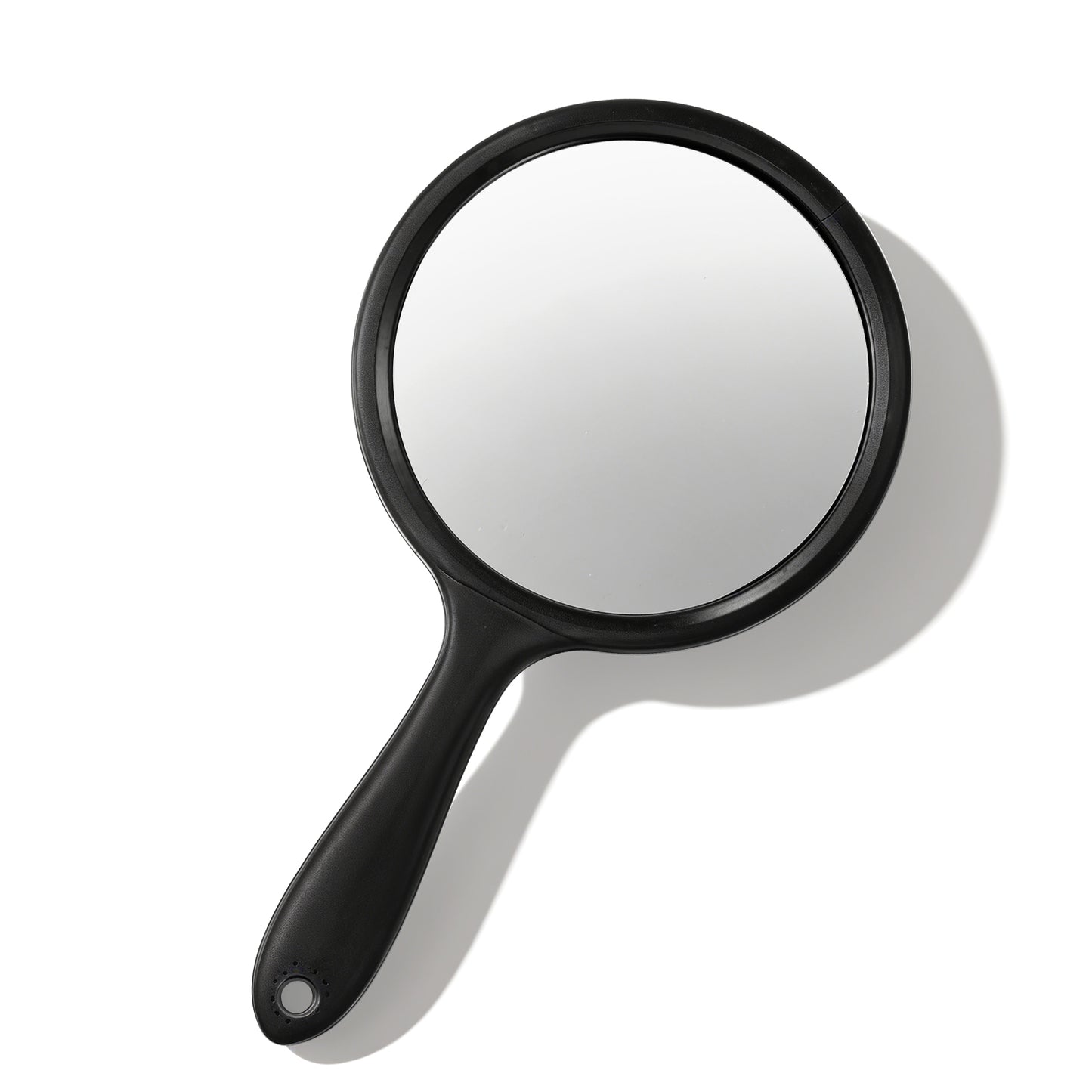 Xinjoduz Handheld Mirror with Handle 8.3 X 4.6 Inches, Compact Double Sided Hand Held Mirrors with 1x/2x Magnification, Portable Travel Essential Makeup Mirror for Women Precision Makeup, Black