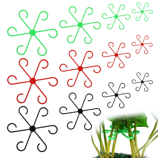 12 Pcs Plant Stem Support Climbing Plant Support Climbing Houseplant Stem Supports Plastic Plant Stem Holders Reusable Flower Plant Stakes Trellis Stem Hook Growth Accessories For Plant Garden
