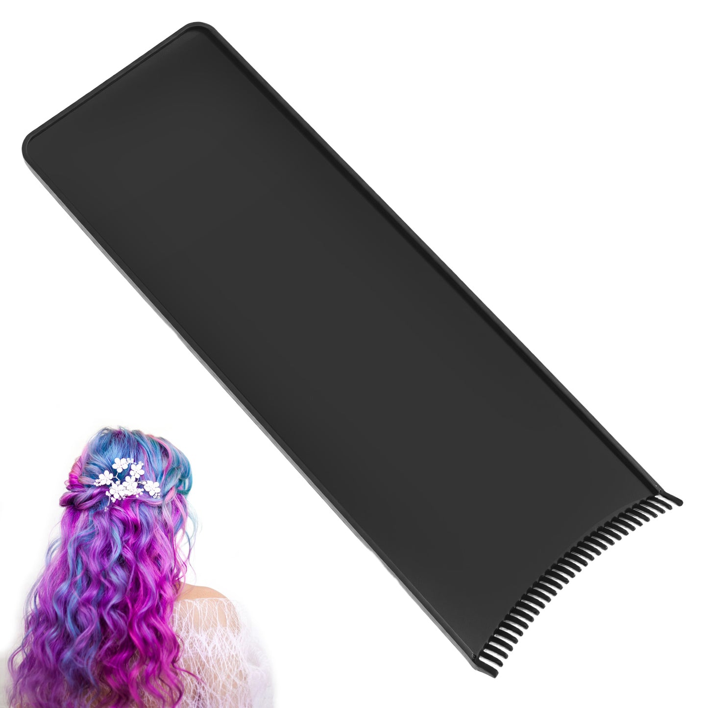 Balayage Board Highlighting Board Hair Coloring Paddle Balayage Highlighting Boards with Teeth, Hair Dye Tools for Barber Salon Hairstylist Hair-Dying Tools, Easy to Clean, Sturdy, Lightweight Black