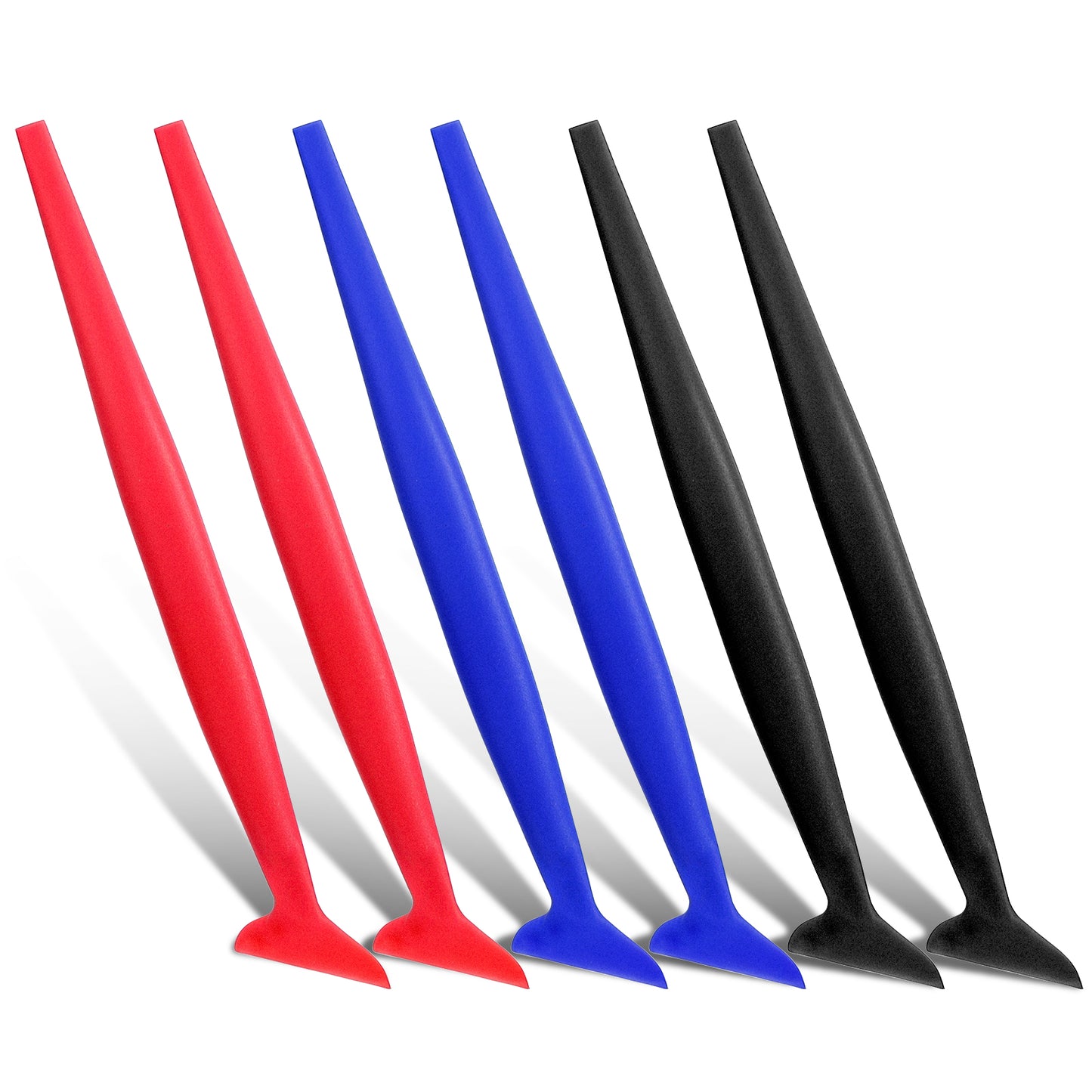 6 Pcs Micro Squeegee Wrapping Tools Vinyl for Car Curves Slot Tint Tool Set Flexible Micro Squeegees With Different Hardness Suitable Installing Vehicle Wraps Auto Stickers Window Tinting 6.3 Inches