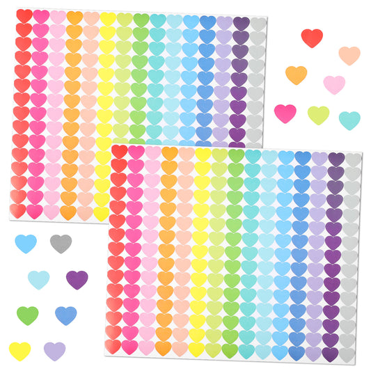 20Sheets 4500Pcs Small Love Stickers Shimmeroo 15 Colors Tiny Heart Stickers Self Adhesive Love Shape Sticker for Party Favors Gift Packaging Envelopes Decorating Scrapbooking