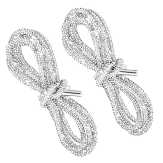 1 Pair Rhinestone Shoe Laces, 47.2×0.16 in Silver Glitter Shoe Laces, Sparkly Round Shoelaces for Sneakers, Sneaker Lace, Drawstring Cords Replacement, Replacement Lace for Women & Men