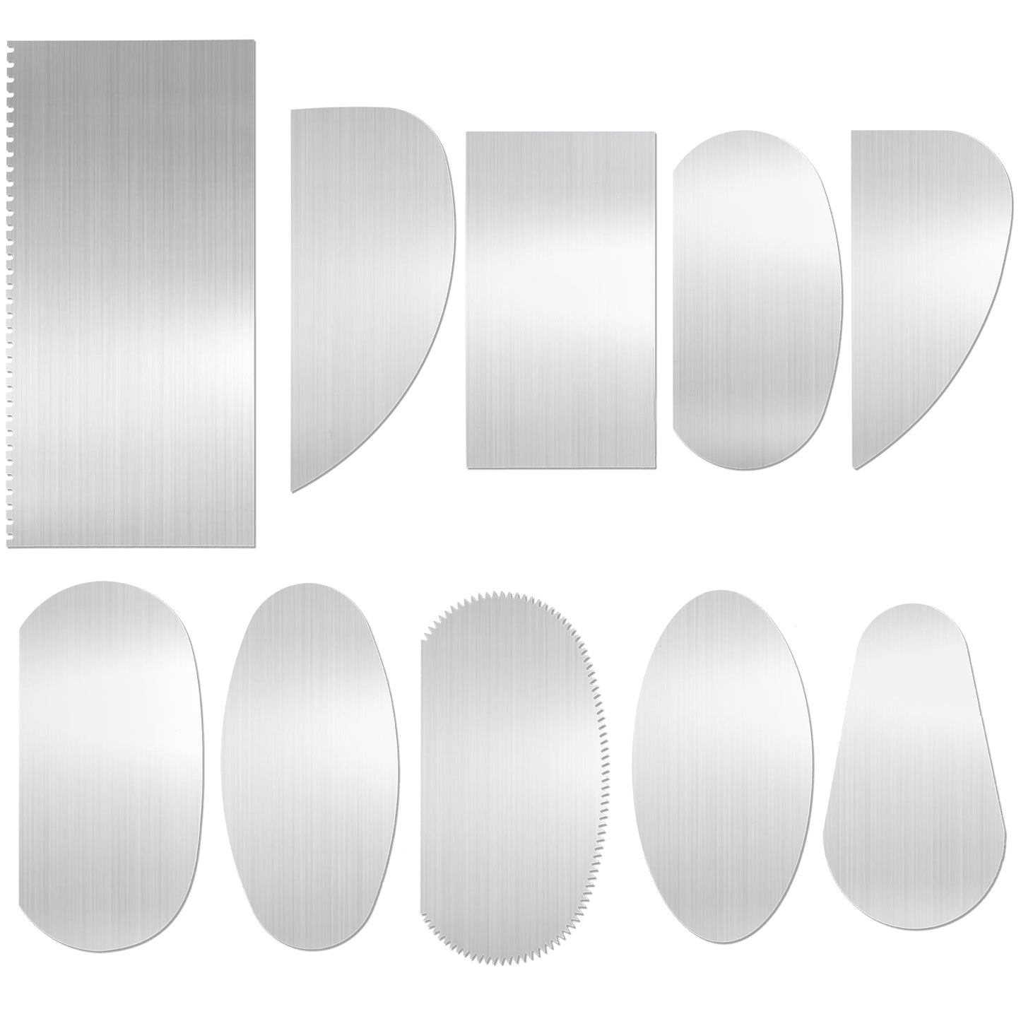 Ymapinc 10 Pcs Stainless Steel Pottery Tools Clay Ribs Serrated Scraper Crafts Sculpture Modeling Cutter Scraper Ceramics Sculpting Tools Kits for Sculpting Texturing Artists Modeling Potter