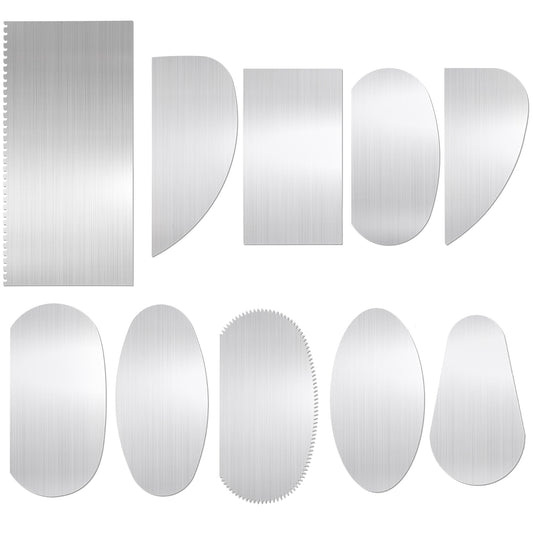 Ymapinc 10 Pcs Stainless Steel Pottery Tools Clay Ribs Serrated Scraper Crafts Sculpture Modeling Cutter Scraper Ceramics Sculpting Tools Kits for Sculpting Texturing Artists Modeling Potter